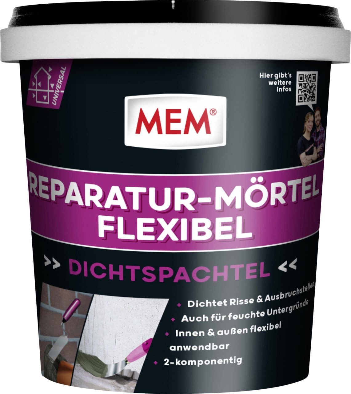MEM Bauchemie Estrich MEM Reparatur-Mörtel Flexibel 1 kg