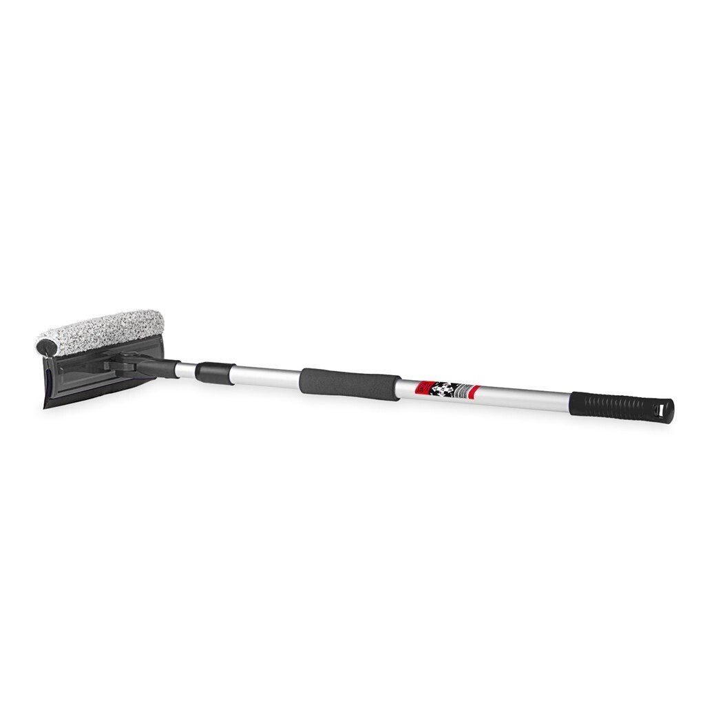 HEYNER Autowaschbürste Auto Scheibenreiniger XL 70-125cm Alu-Teleskop  Abzieher & Schwamm 25cm