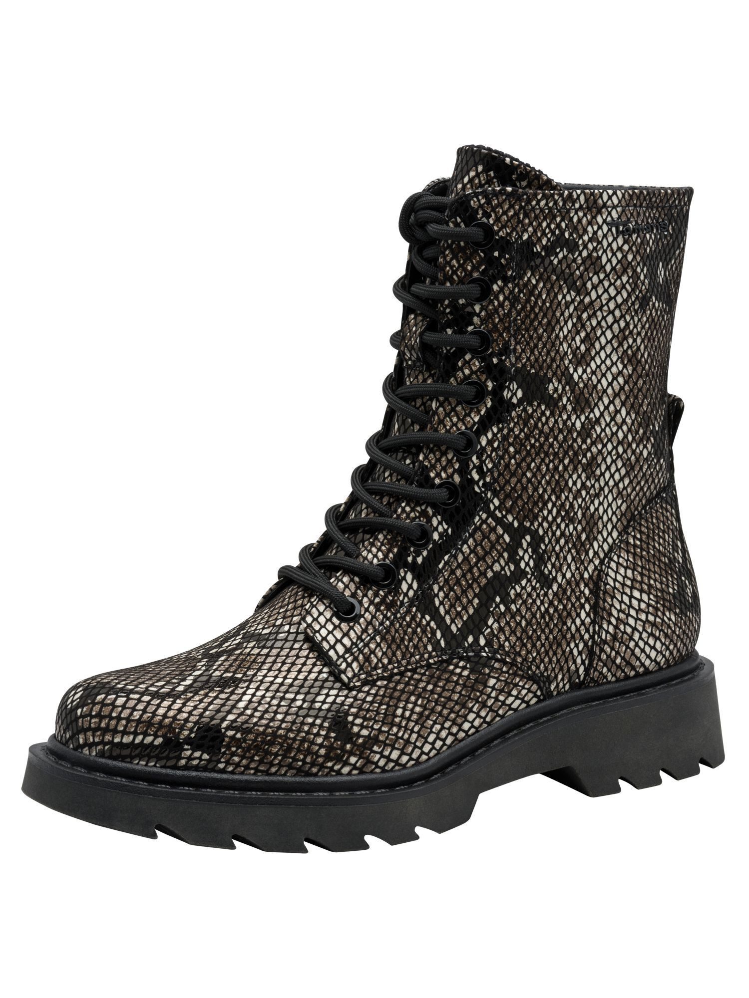TOUCH-IT mit Schnürsenkel kein Absatz 1-25918-43 Schnürstiefelette