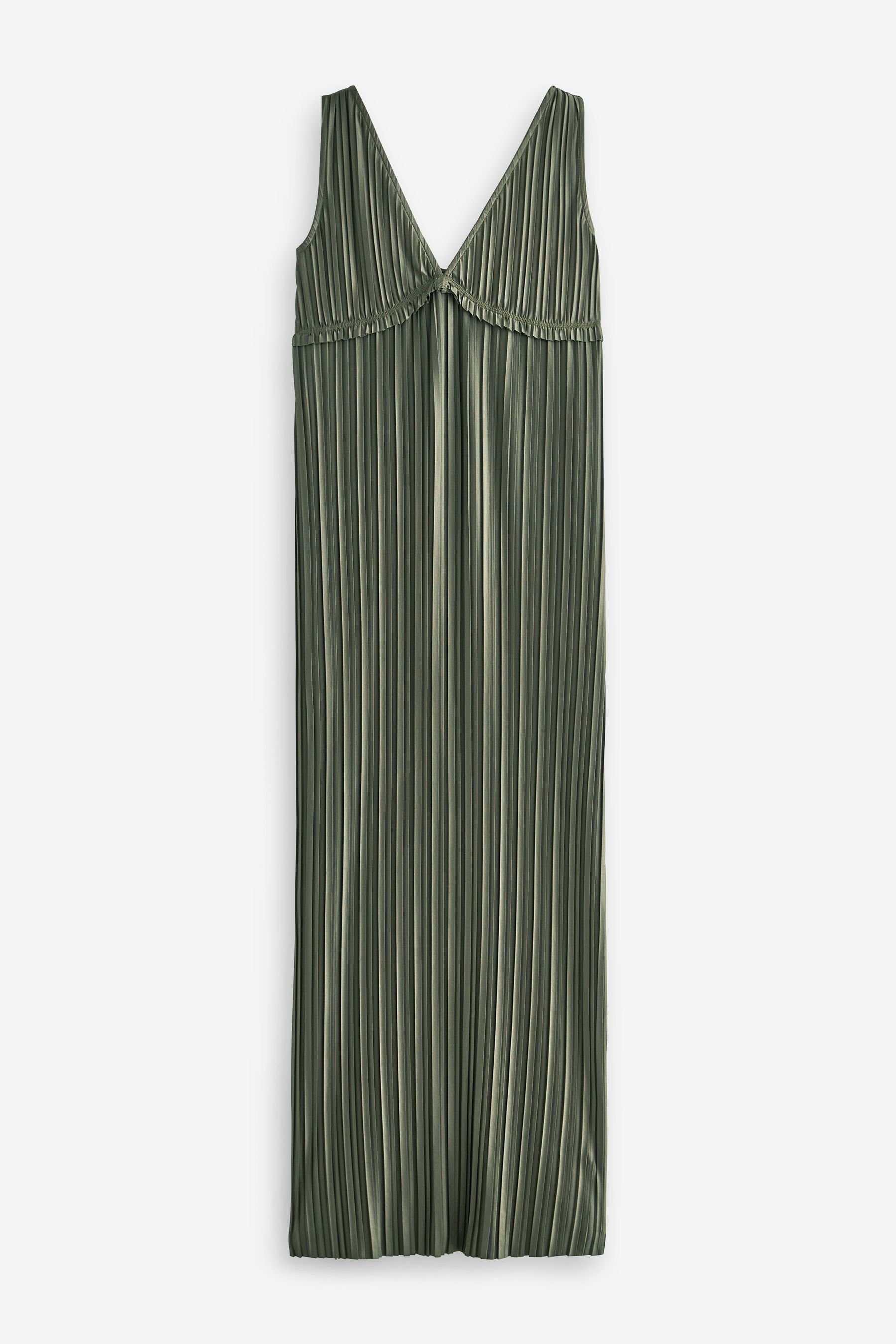 Next Maxikleid Plissiertes Maxikleid in geradem Schnitt (1-tlg)