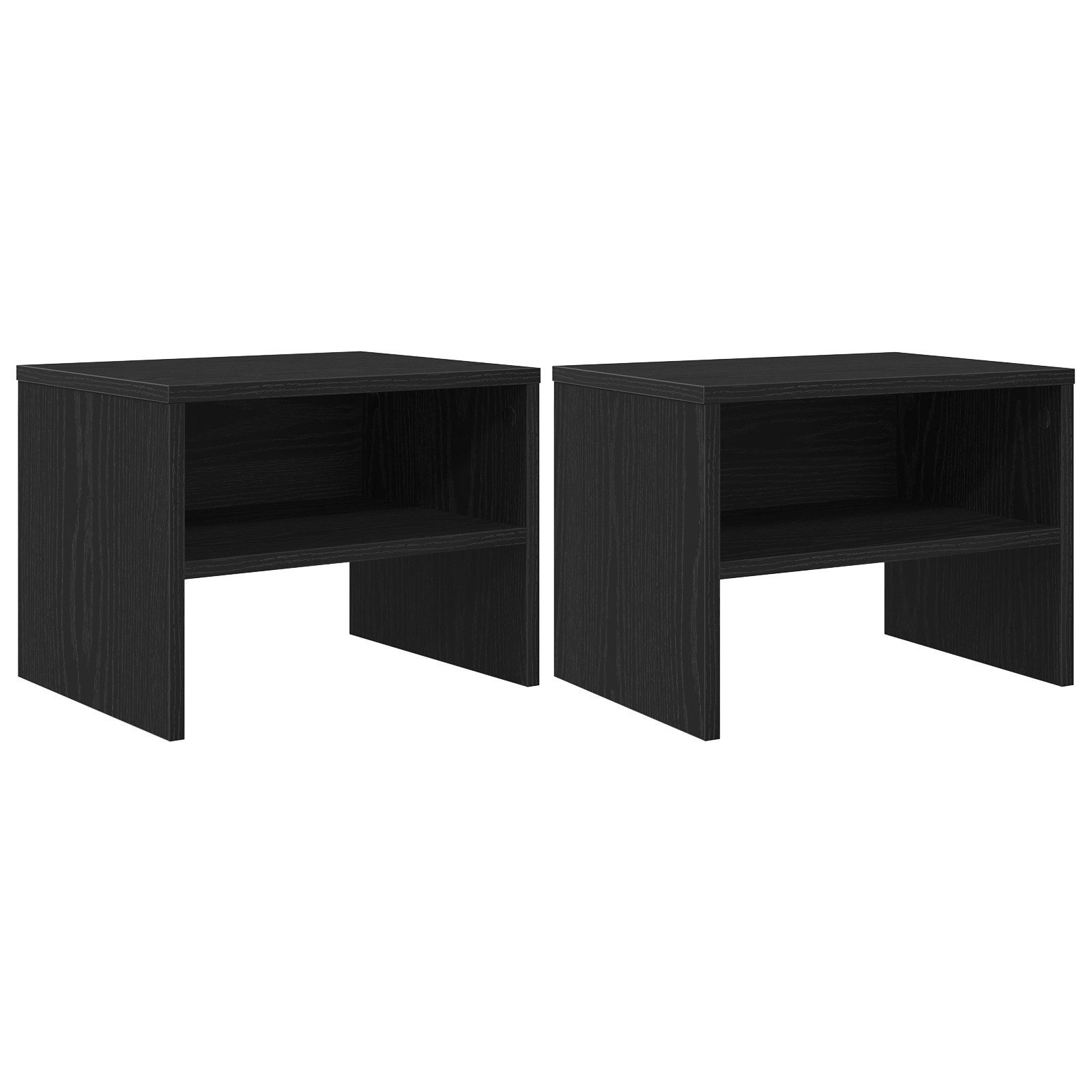 vidaXL Nachttisch Nachttisch 2 pcs Schwarze günstig online kaufen