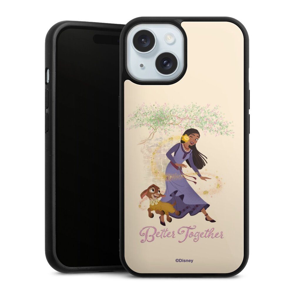 DeinDesign Handyhülle Offizielles Lizenzprodukt Prinzessin Wish Better Together, Apple iPhone 15 Gallery Case Glas Hülle Schutzhülle 9H Gehärtetes Glas