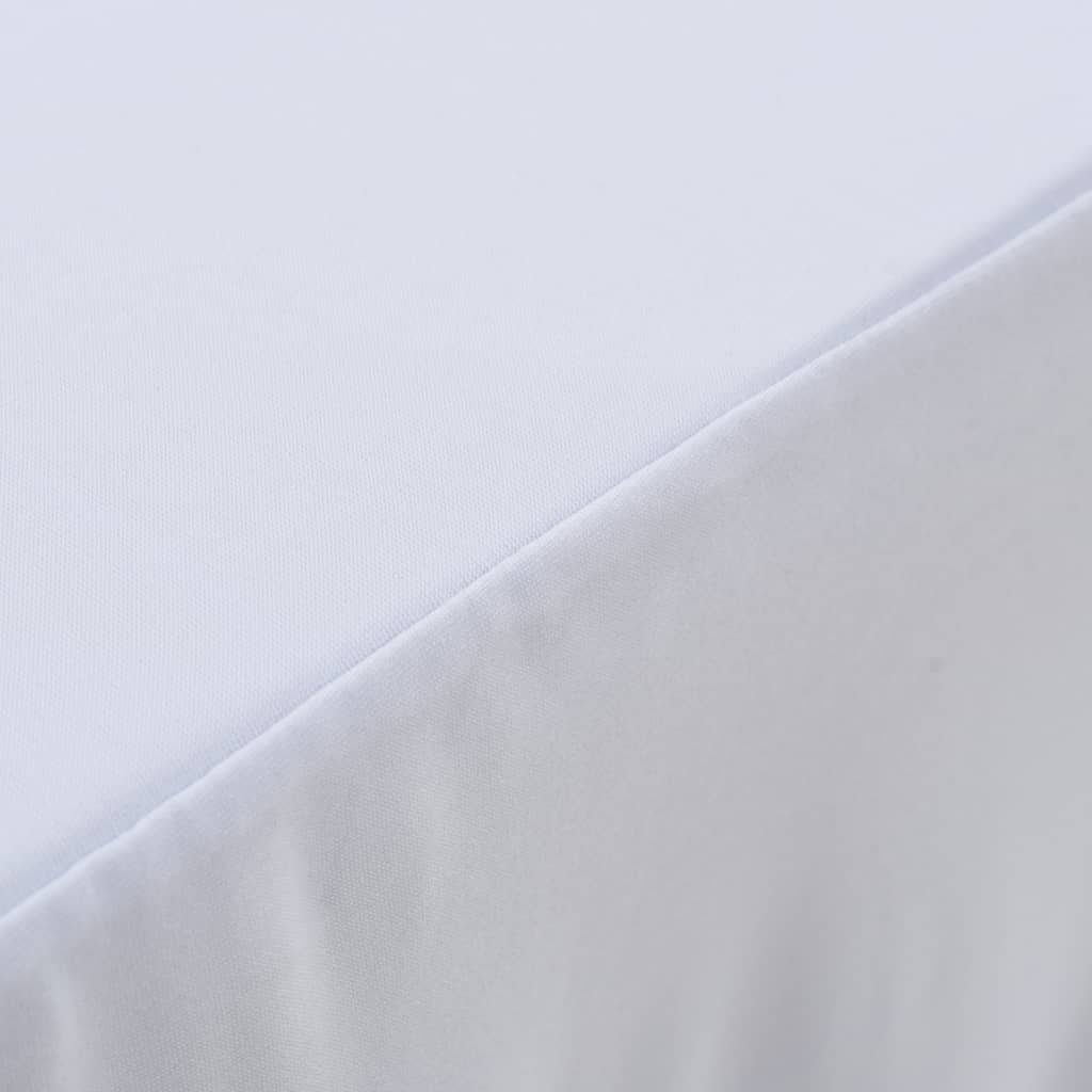 Stretch-Tischdecken 76 183 mit Weiß x Rand furnicato 2 cm, Stück Hussen-Set 74 x