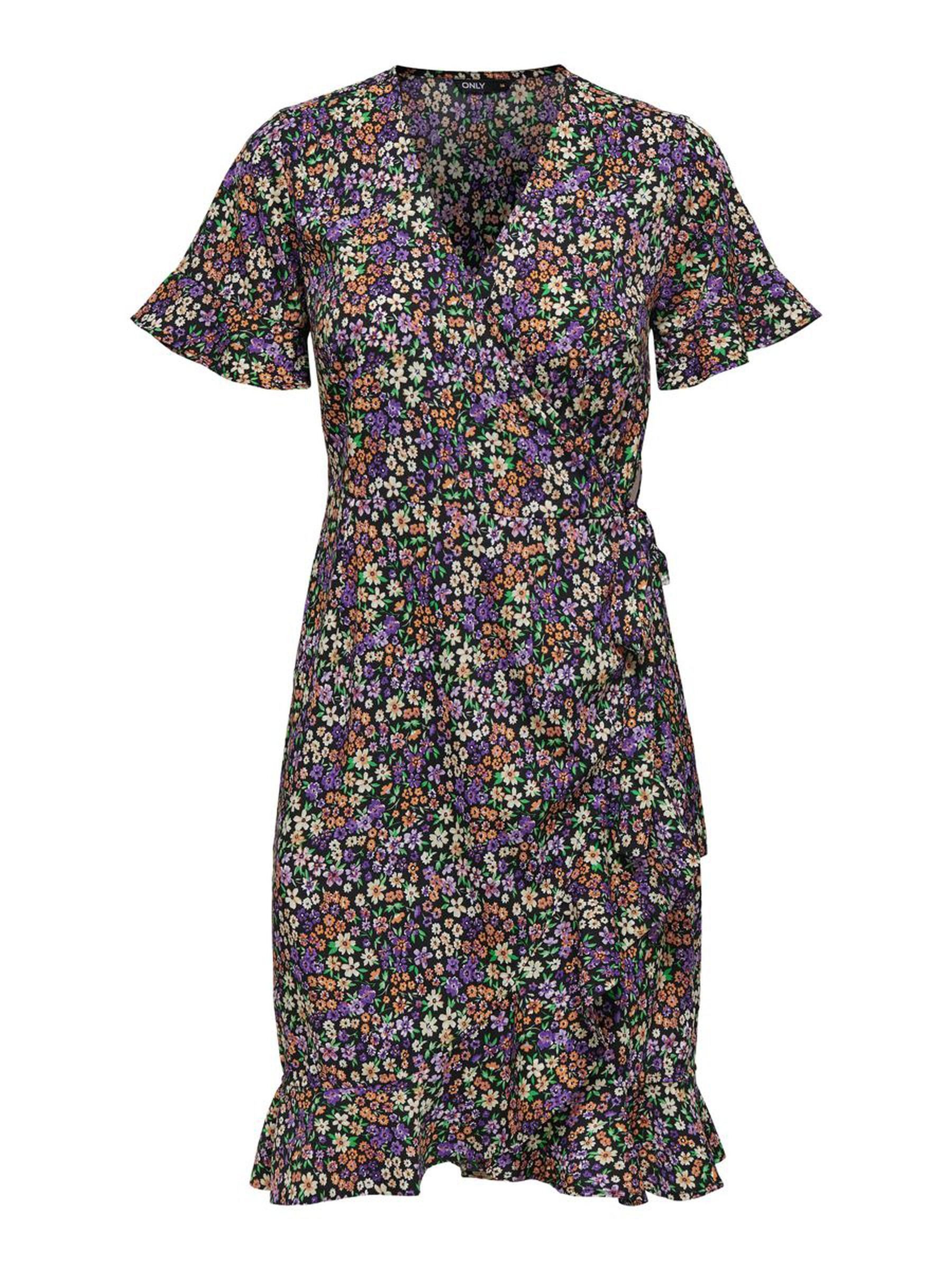 ONLY Shirtkleid (knielang, 1-tlg) ONLOLIVIA S/S WRAP DRESS WVN NOOS