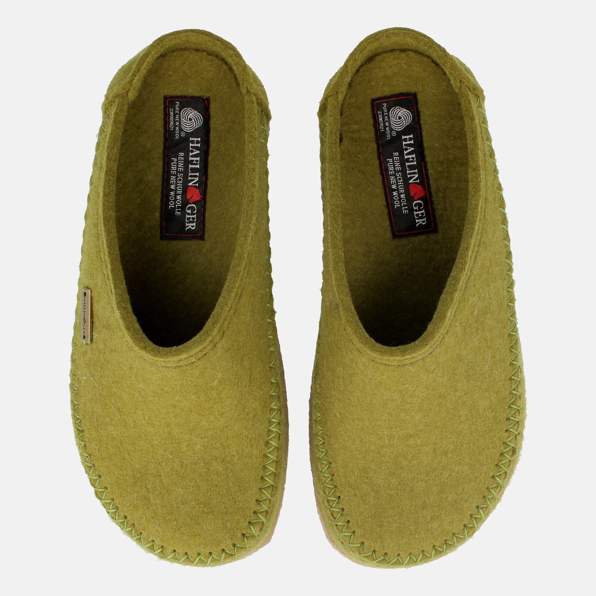 Haflinger Blizzard Credo Filzpantoffel mit Gummisohle Hausschuh Hausschuh