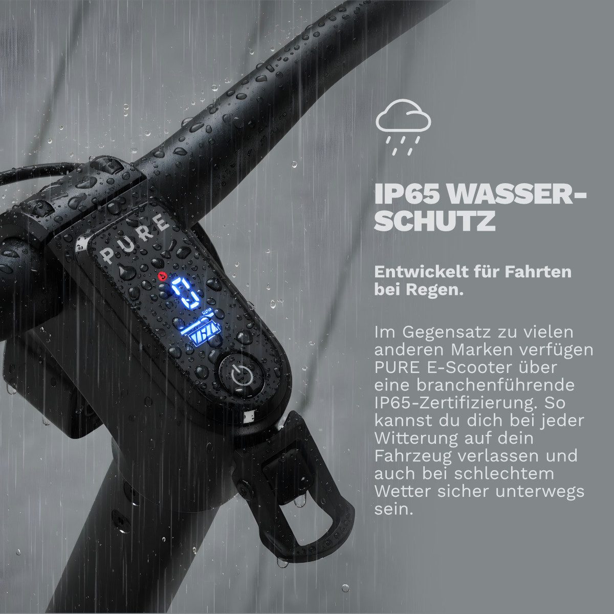 Pureelectric E-Scooter PURE AIR⁶ SUSPENSION E-Scooter mit Doppelfederung, Bis zu 45 km Reichweite. Mit Straßenzulassung. Doppelte Federung. – Bild 2 von 5
