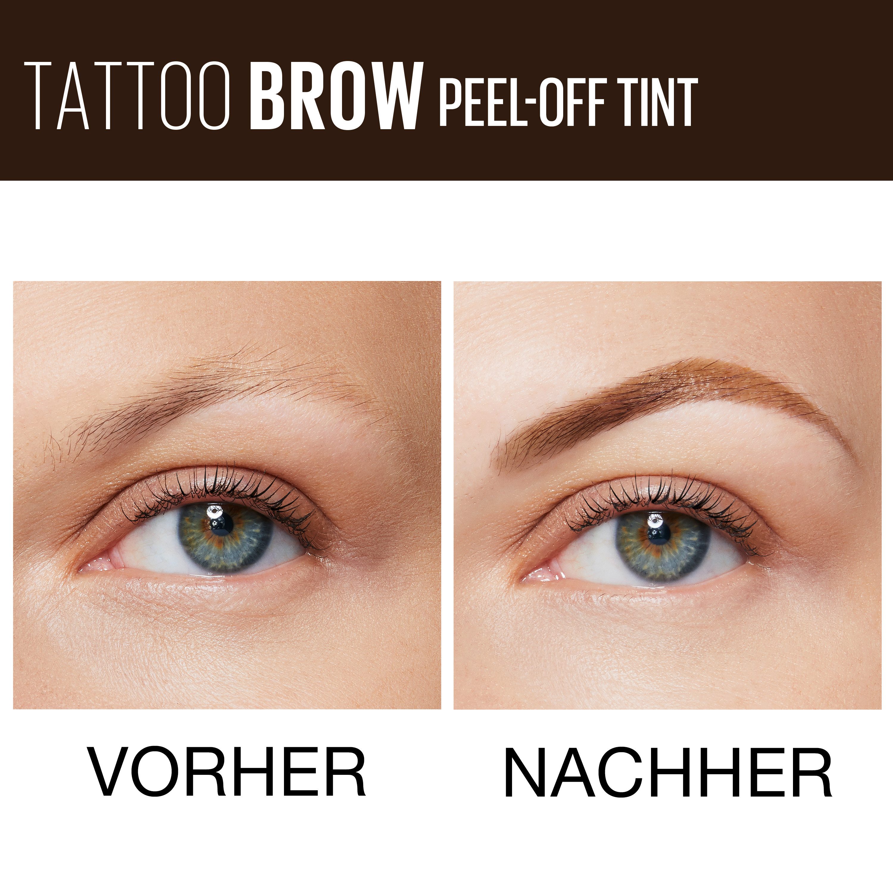 MAYBELLINE NEW YORK Augenbrauen-Gel EYE BROW TATTOO GEL, mit innovativer Peel-off-Formel