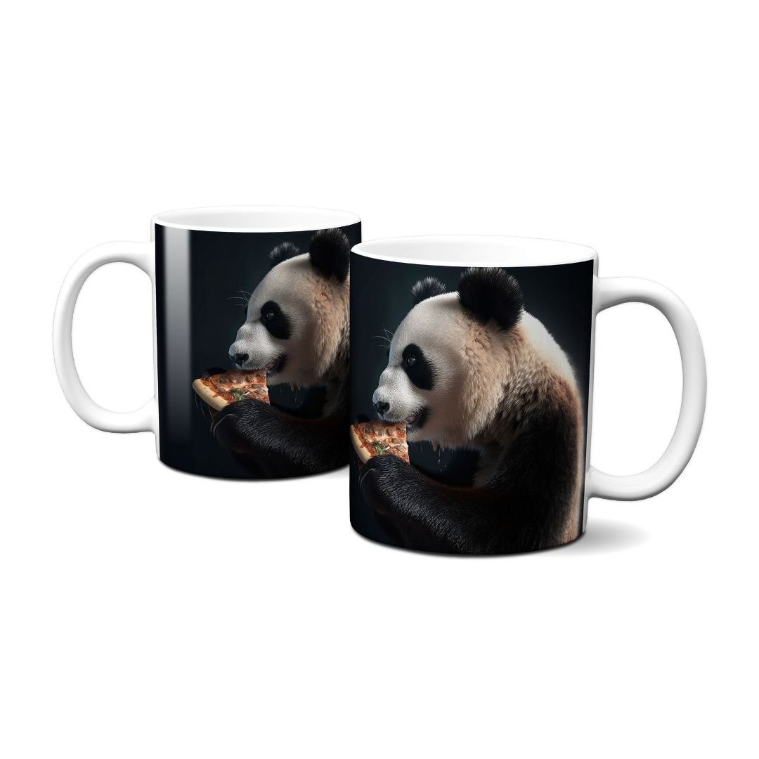 Tasse Hungriger - ml Hustling Tiermotiv Panda Tasse Sharks® Hustling Geschenk, mit Sharks - 330