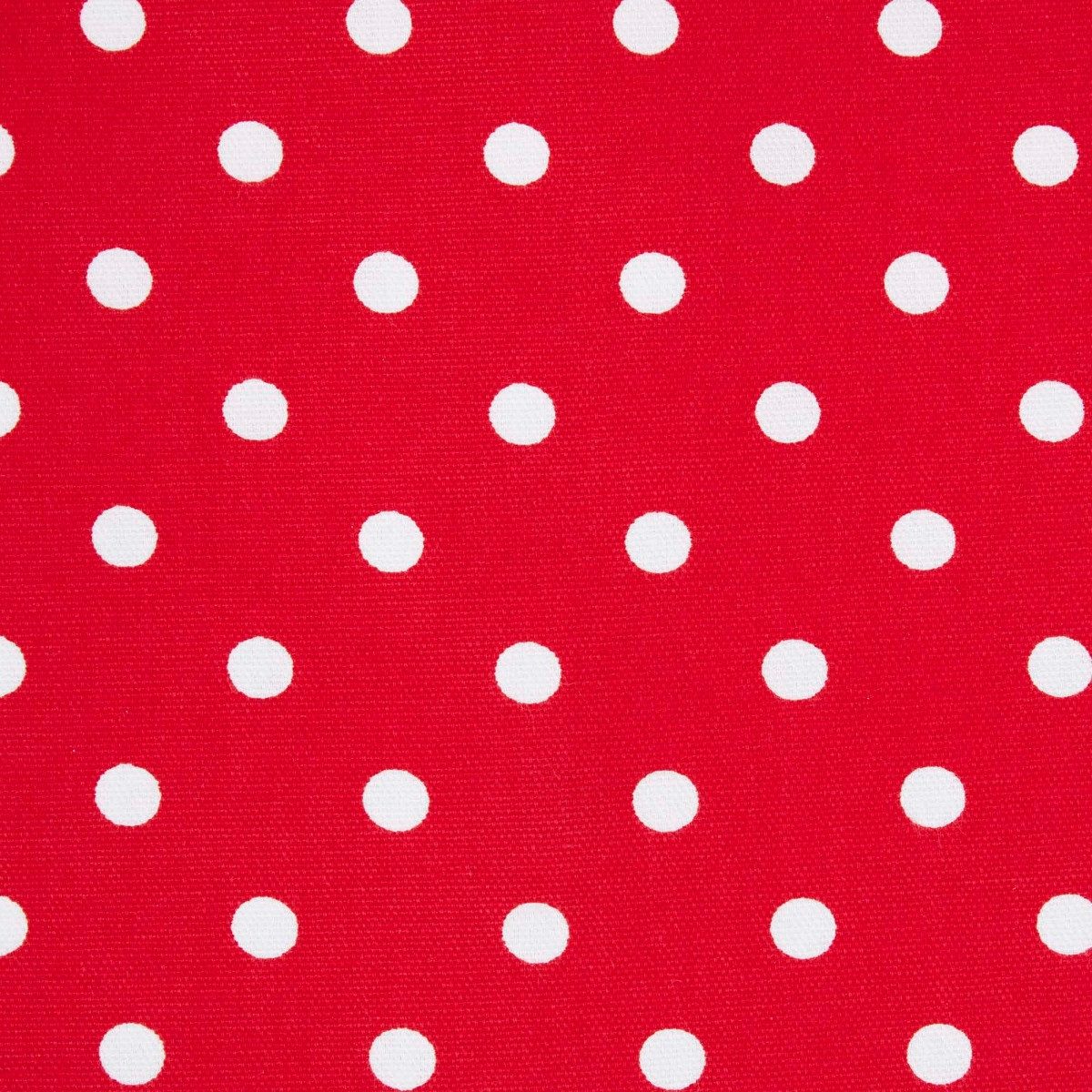 Homescapes Gardine Gardinen Polka Dots & Streifen rot 2er Set 137 x 117 cm – Bild 4 von 4