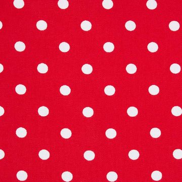 Gardine Gardinen Polka Dots & Streifen rot 2er Set 137 x 117 cm, Homescapes