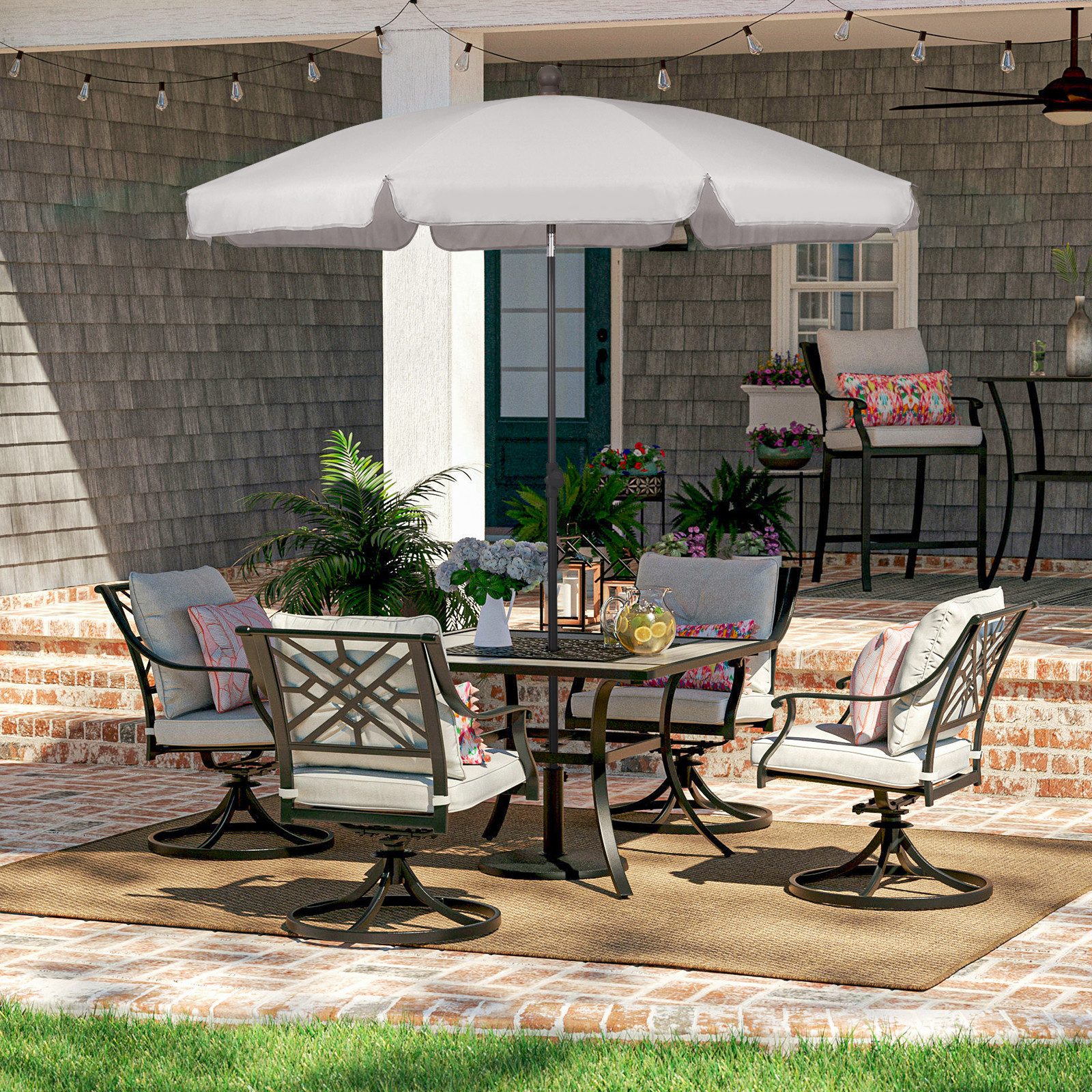 Sekey Balkonschirm 200cm Sonnenschirm Rund Gartenschirm günstig online kaufen