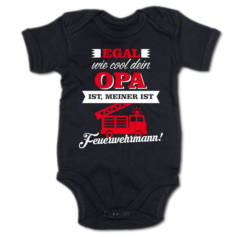 Kurzarmbody Egal wie cool dein Opa ist, meiner ist Feuerwehrmann!