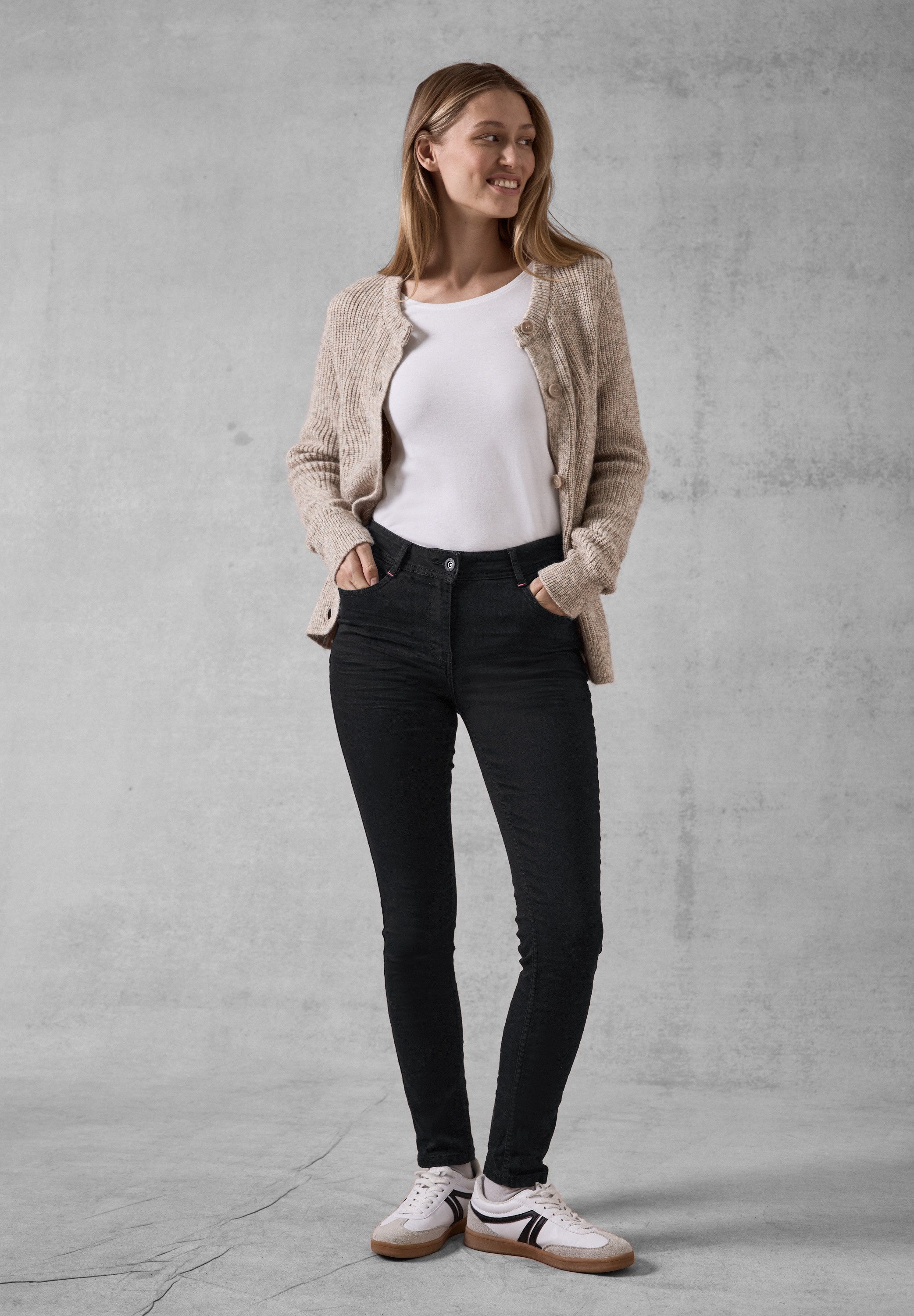 CECIL Slim-fit-Jeans High Waist