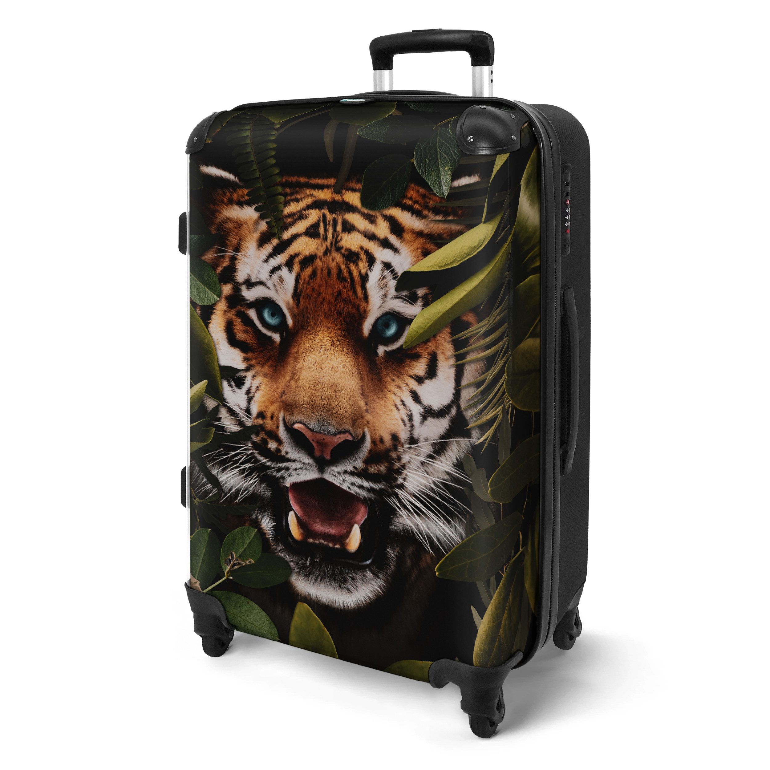 NoBoringSuitcases.com© Hartschalen-Trolley Tiger - Blätter - günstig online kaufen