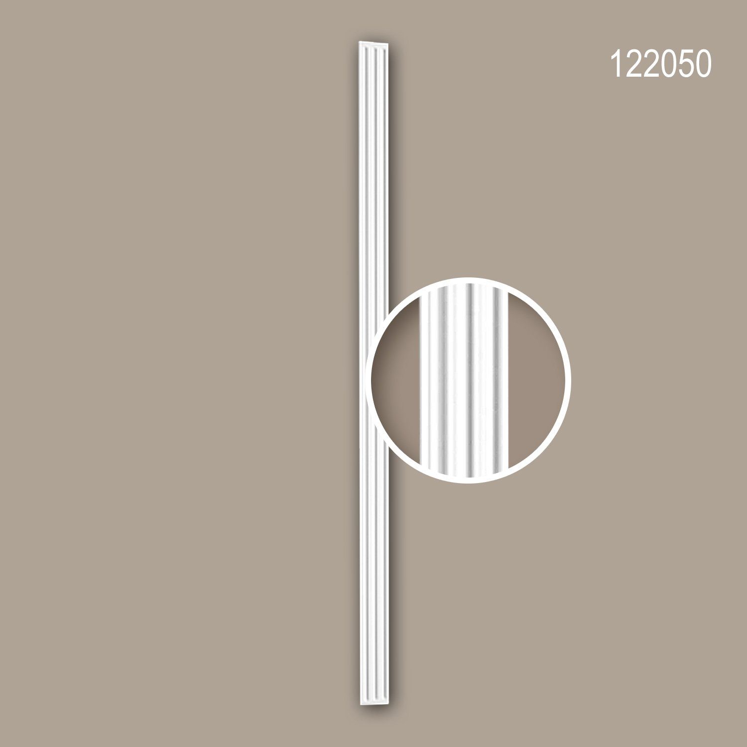 Profhome Wanddekoobjekt 122050 (Pilaster Schaft, 1 St., Pilaster, Zierelement, Wanddekor, Schmuckelement), weiß, vorgrundiert, Stil: Neo-Klassizismus