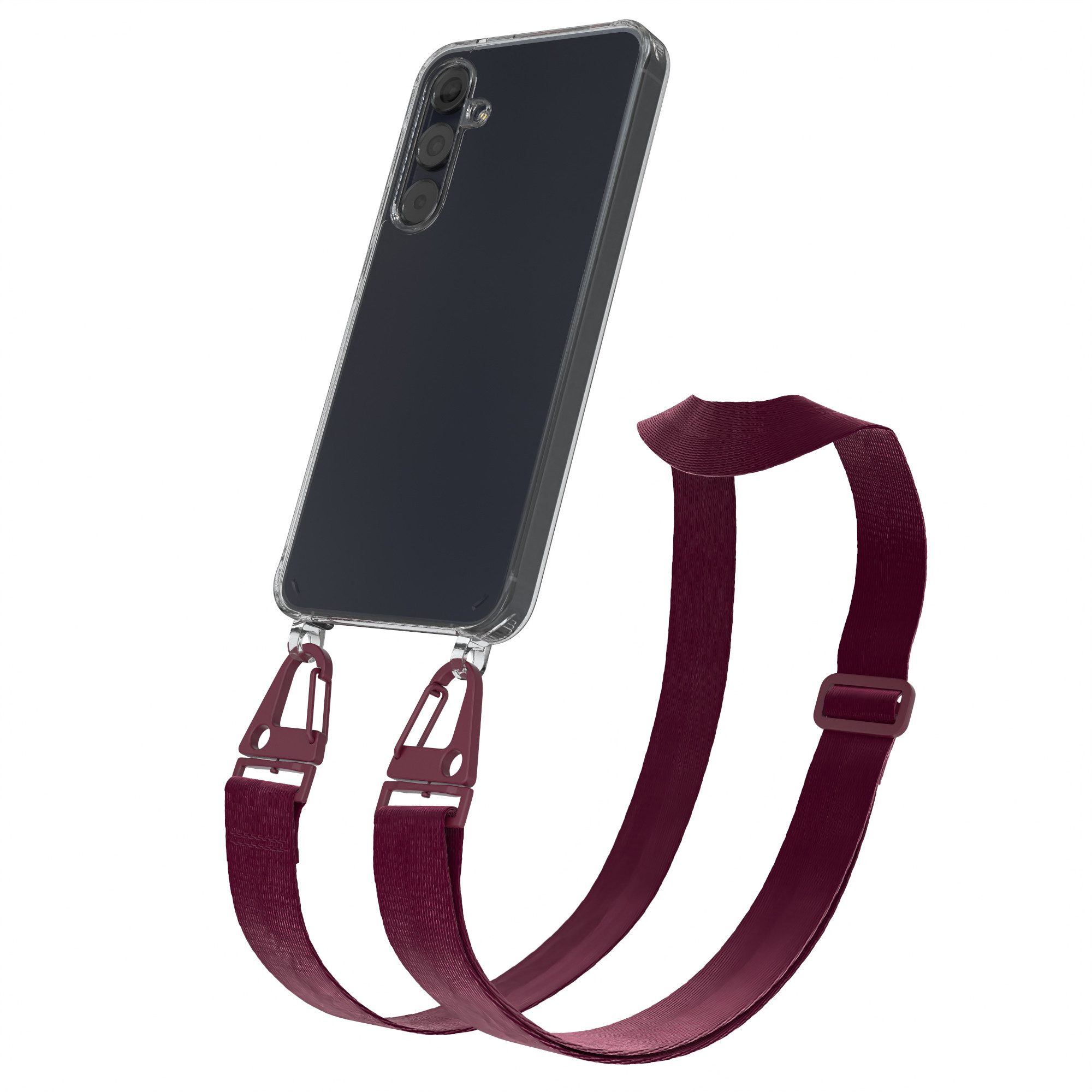 Handykette Silikon Kette Karabiner für Samsung Galaxy A55