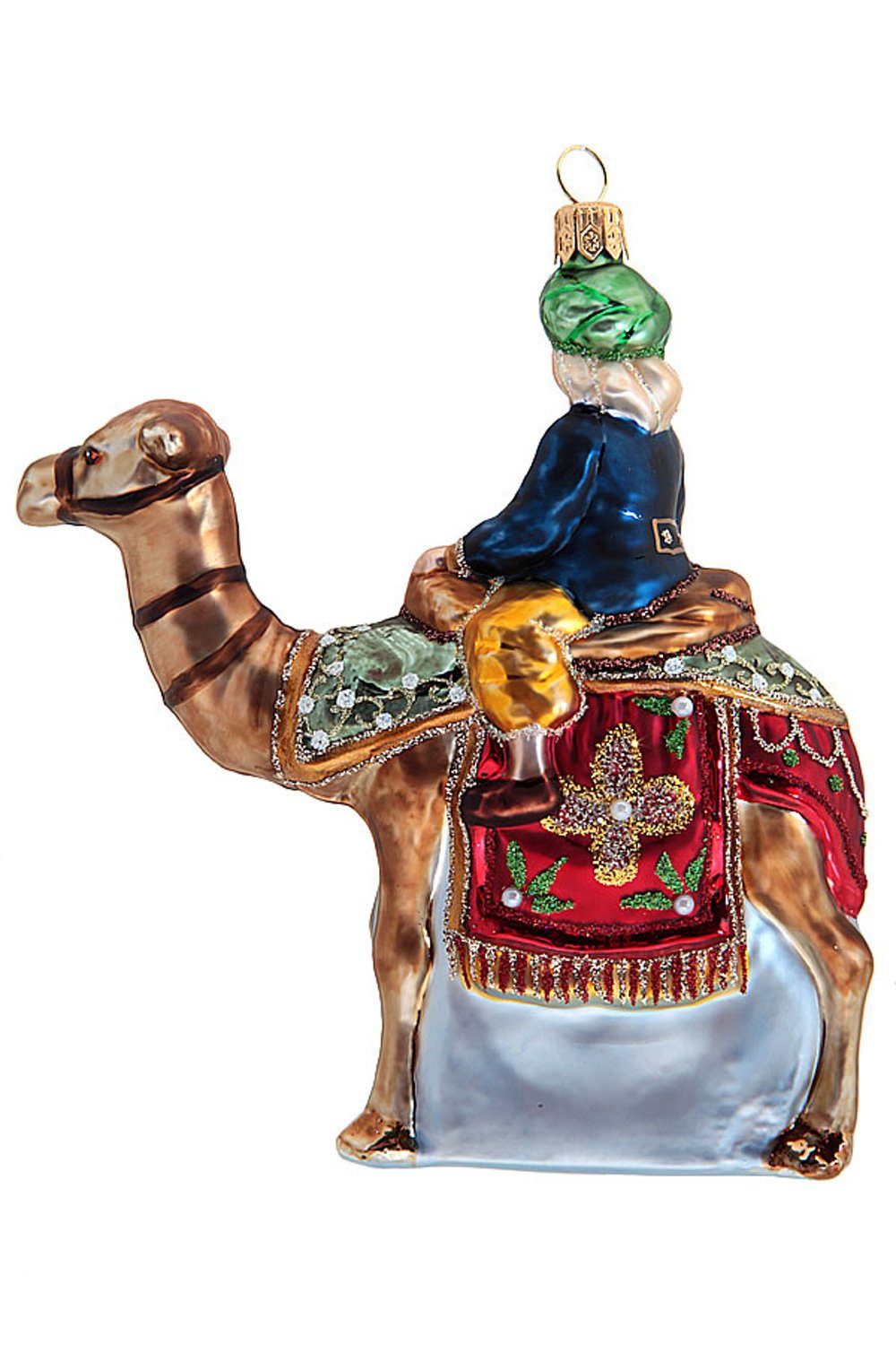 mundgeblasen Hamburger Heilige (Kaspar), handdekoriert Drei Christbaumschmuck Weihnachtskontor - Könige