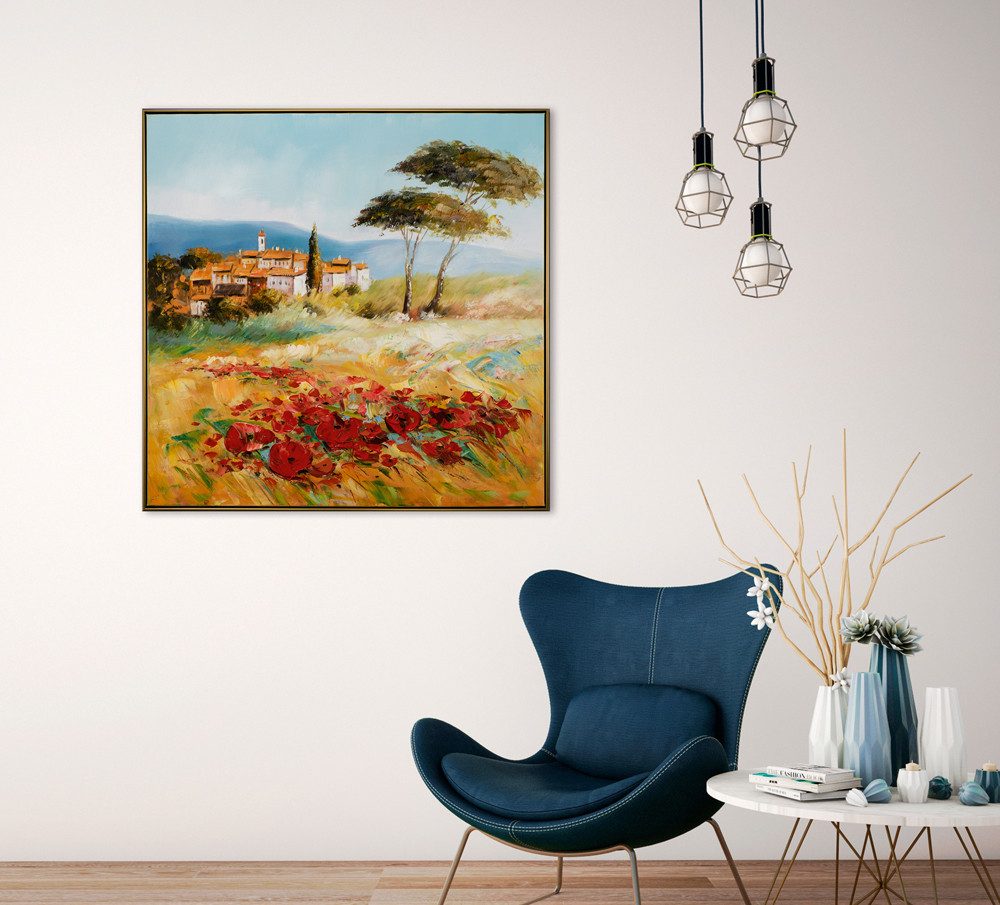 ArtUniverse Gemälde Sommerliche Toscana 102 x 102 cm, Naturmotiv