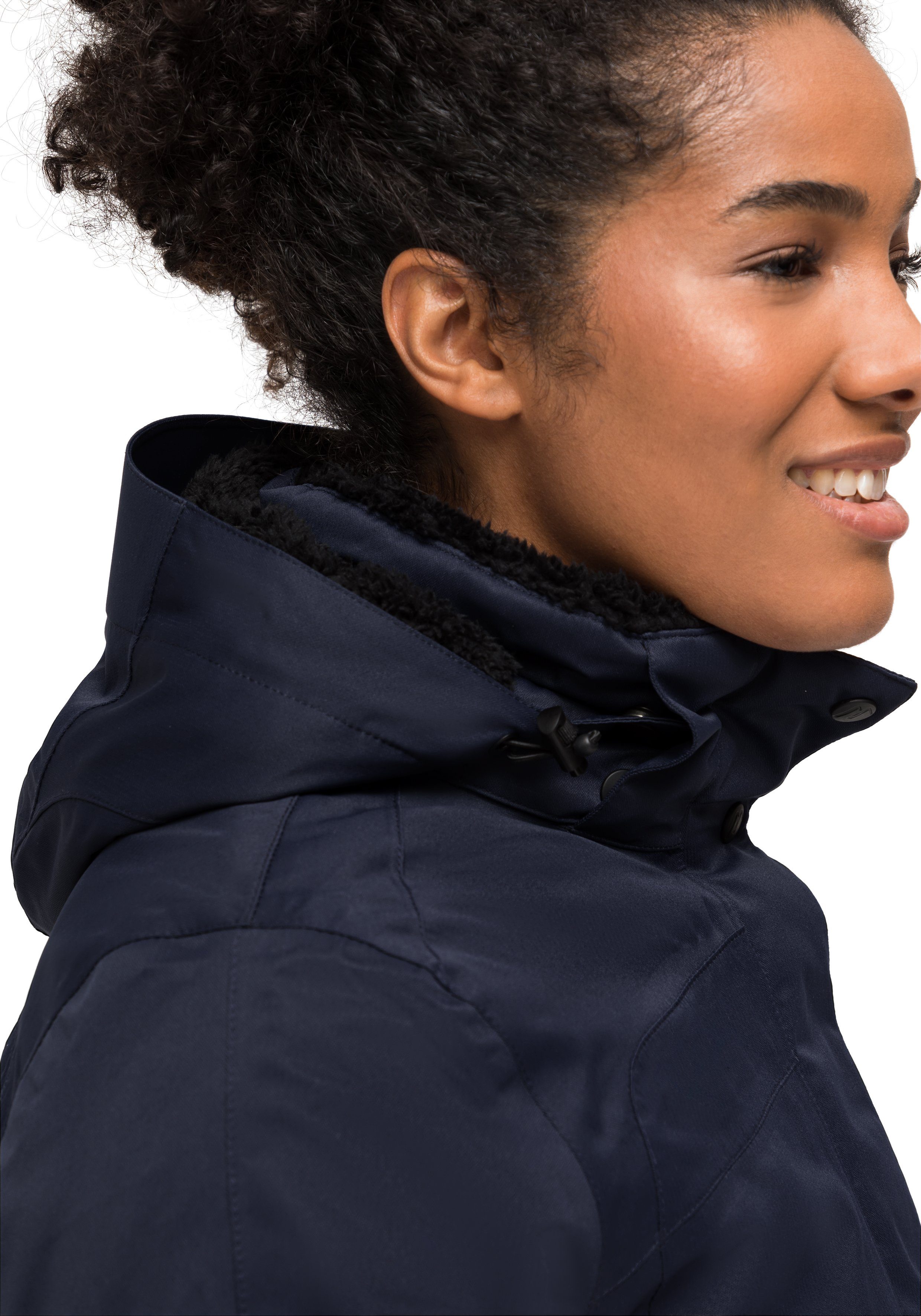 2 Lisa mit Wetterschutz Sports Funktionsjacke dunkelblau Outdoor-Mantel Maier vollem
