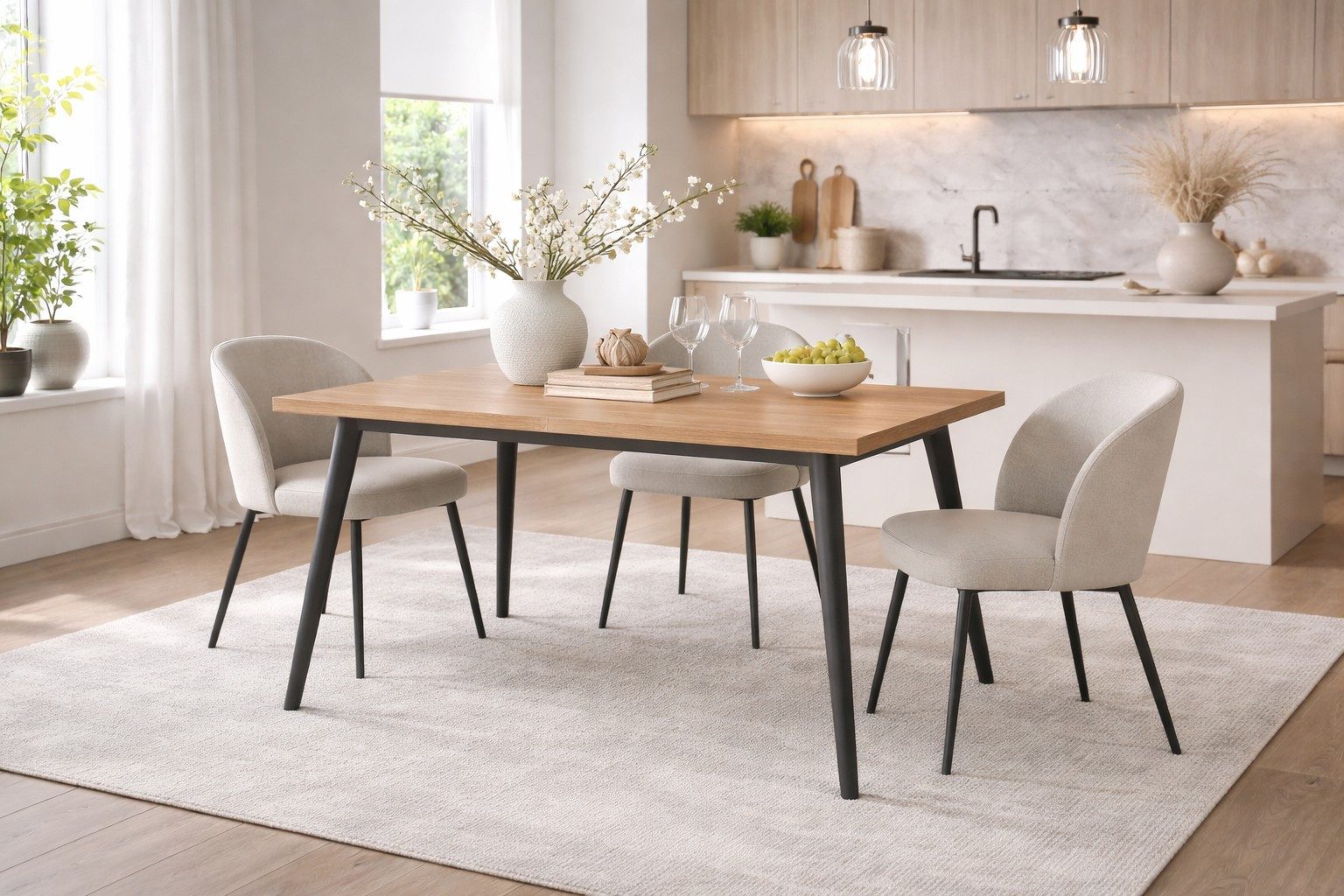 moebel-direkt-online Esstisch von 150 bis 210 cm ausziehbar (Größe 150x90 cm, bis auf gesamt 210 cm ausziehbar), Breite 150 cm, ausgezogen 210 cm