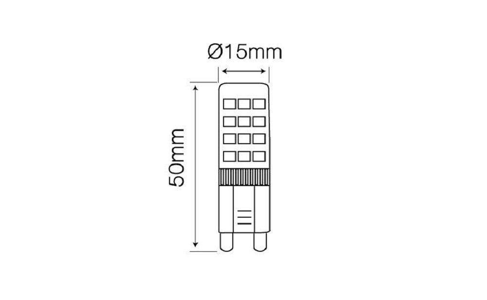 LED-Line LED-Leuchtmittel G9 LED Leuchtmittel 4W 2700K Warmweiß 350 Lumen Stiftsockel, 10 St.