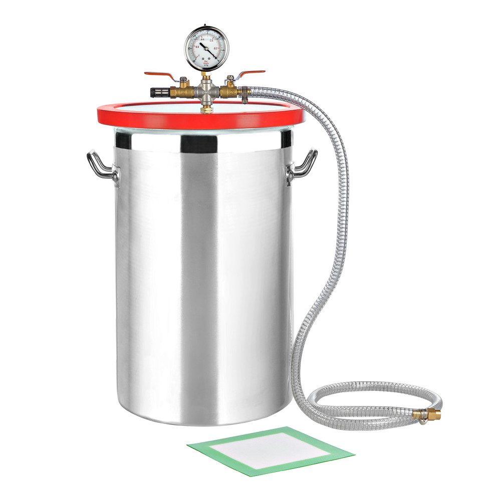 Vakuumierer Vakuumkammer Vakuumpumpe 2er SET 27,7L + 70 l/min Klimaanlage