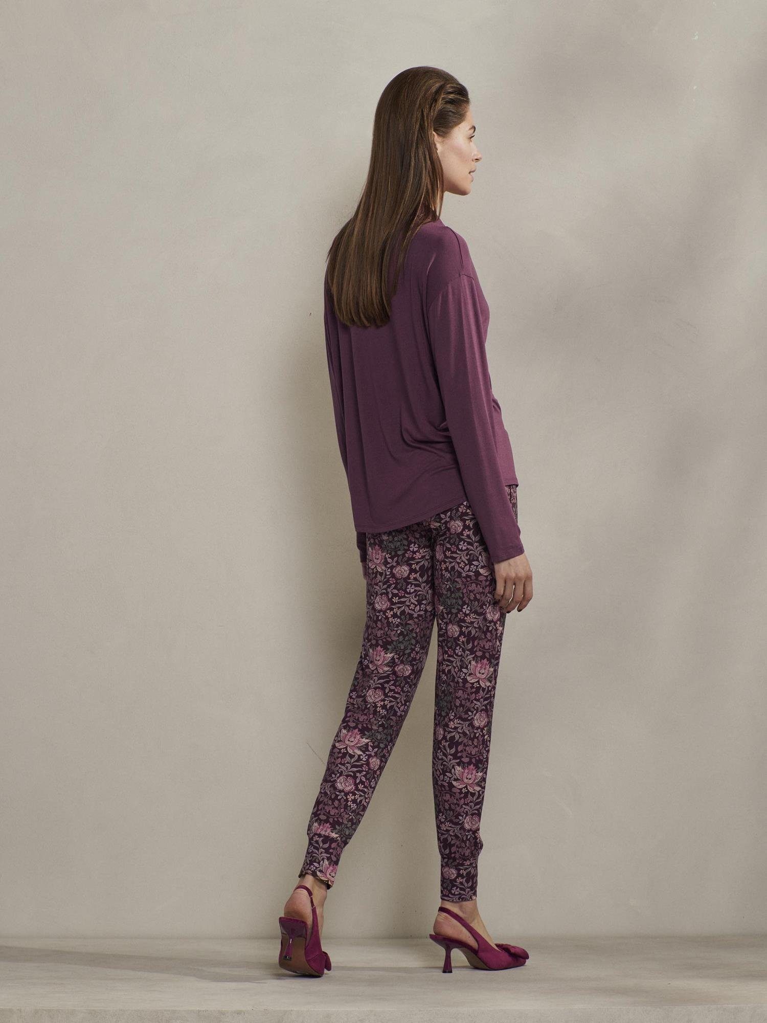 Jules (1-tlg) Pyjamahose Ophelia plum wine Essenza