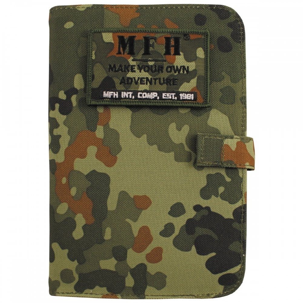 Notizbuch Terminplaner, A6, flecktarn, Ringbuchhalterung, Blätter
