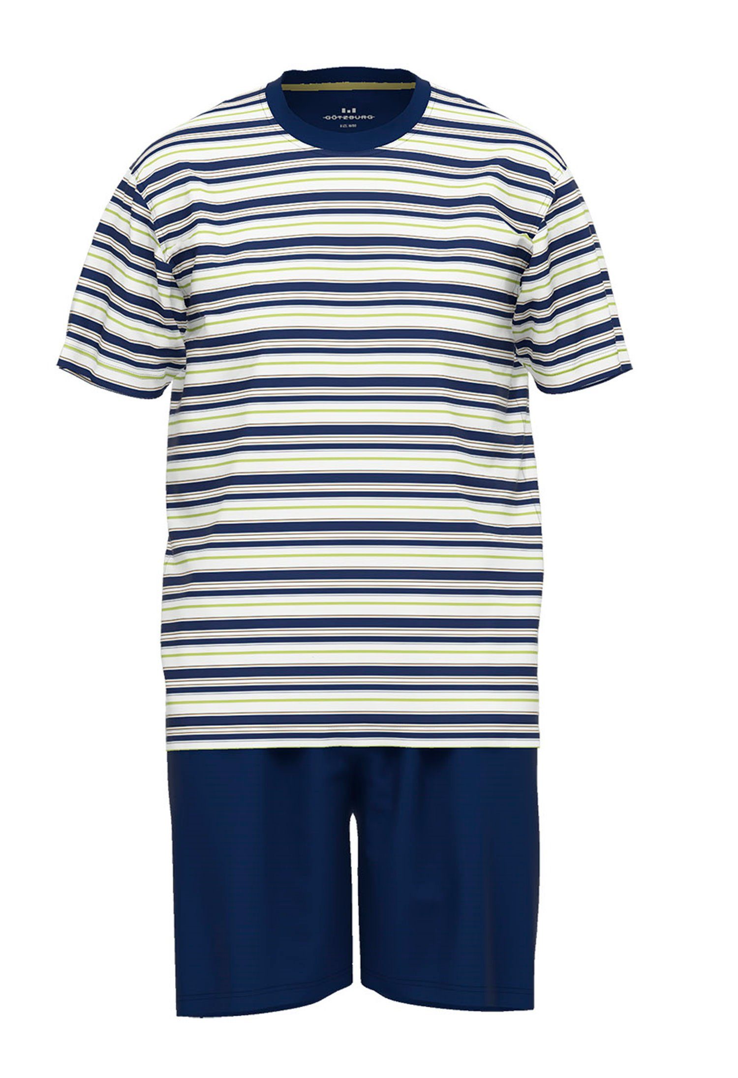 Pyjama Herren Sommer 2-teilig – Kurzarm-Shirt & Shorts, Atmungsaktiv, Weich, Bequem Als Lounge- & Schlafanzug