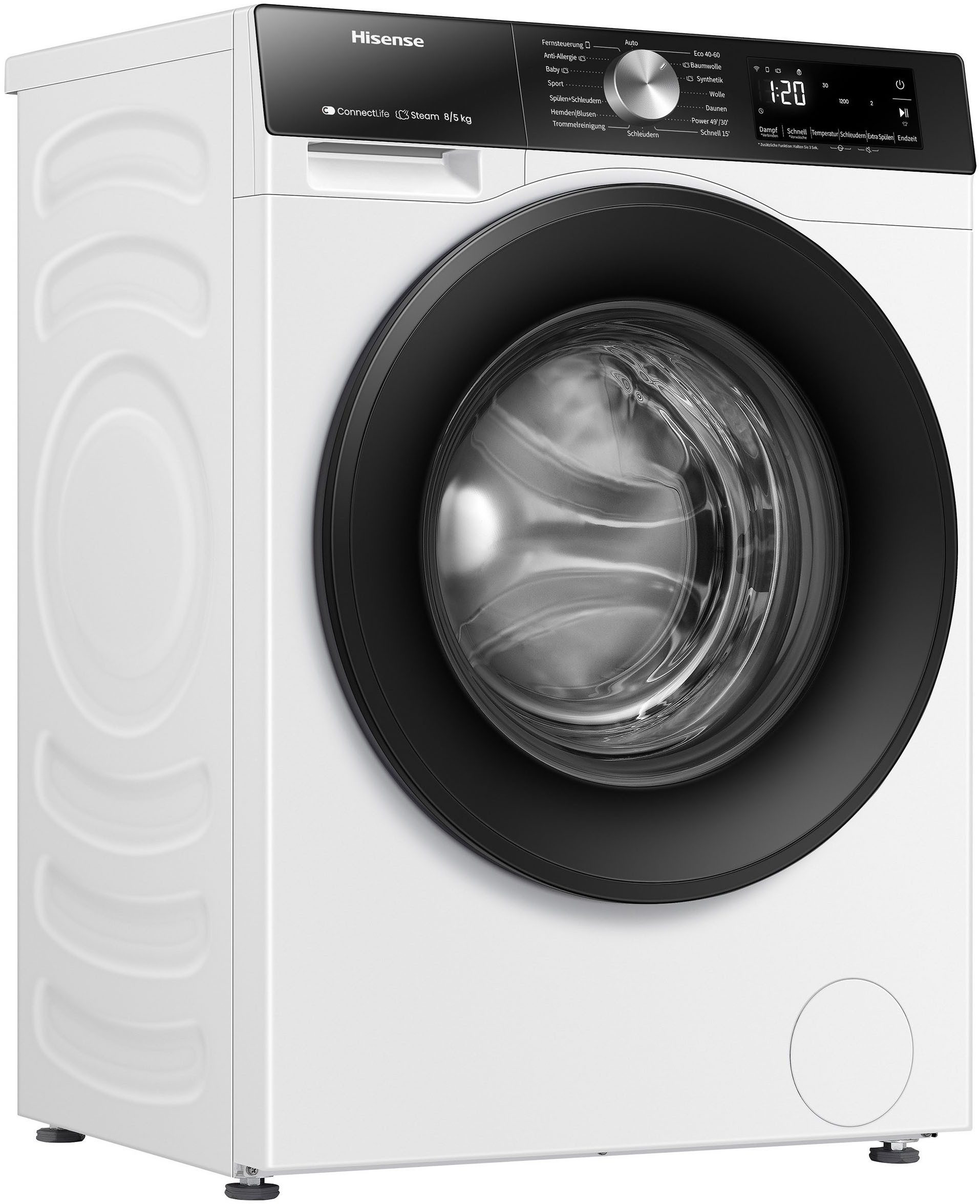 Hisense Waschtrockner WD3S8043BW3, 8 kg, 5 kg, 1400 U/min