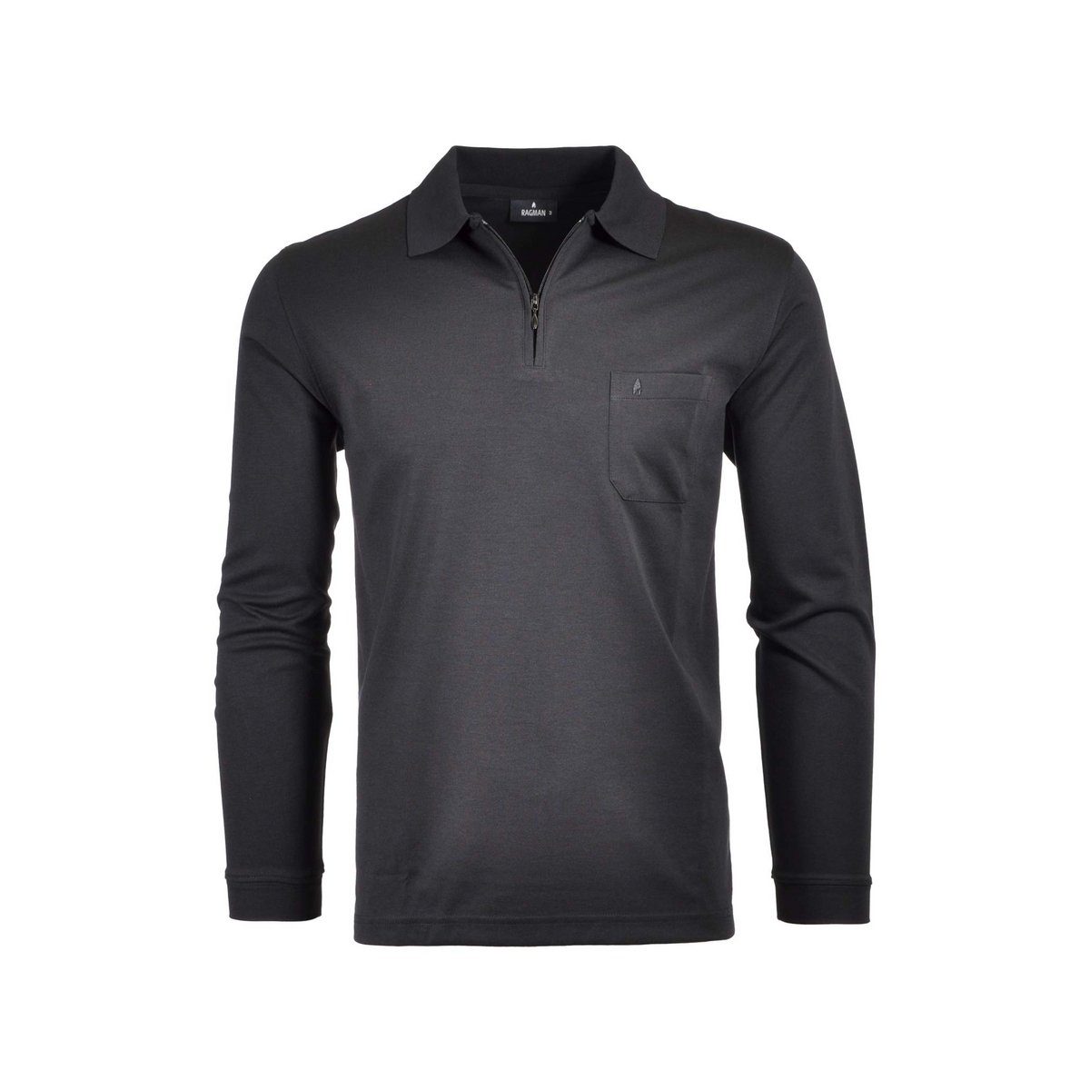 RAGMAN Poloshirt schwarz regular fit (1-tlg)