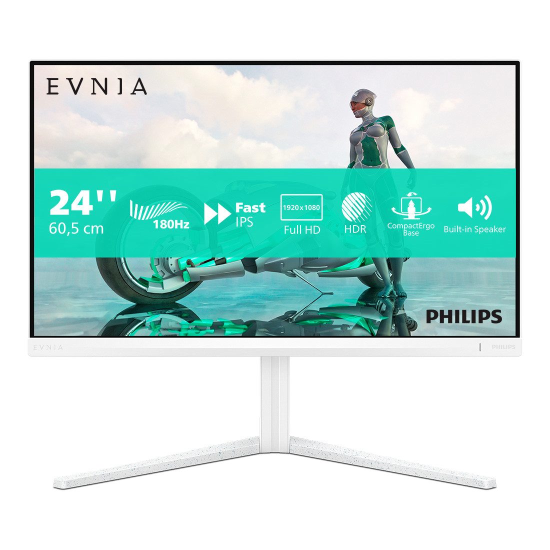 Philips 24M2N3201A Gaming-LED-Monitor (60,5 cm/24 ", 1920 x 1080 px, Full HD, 0,5 ms Reaktionszeit, 180 Hz, IPS, Höhe, Pivot (Rotation), Drehung, Neigung, Lautsprecher)