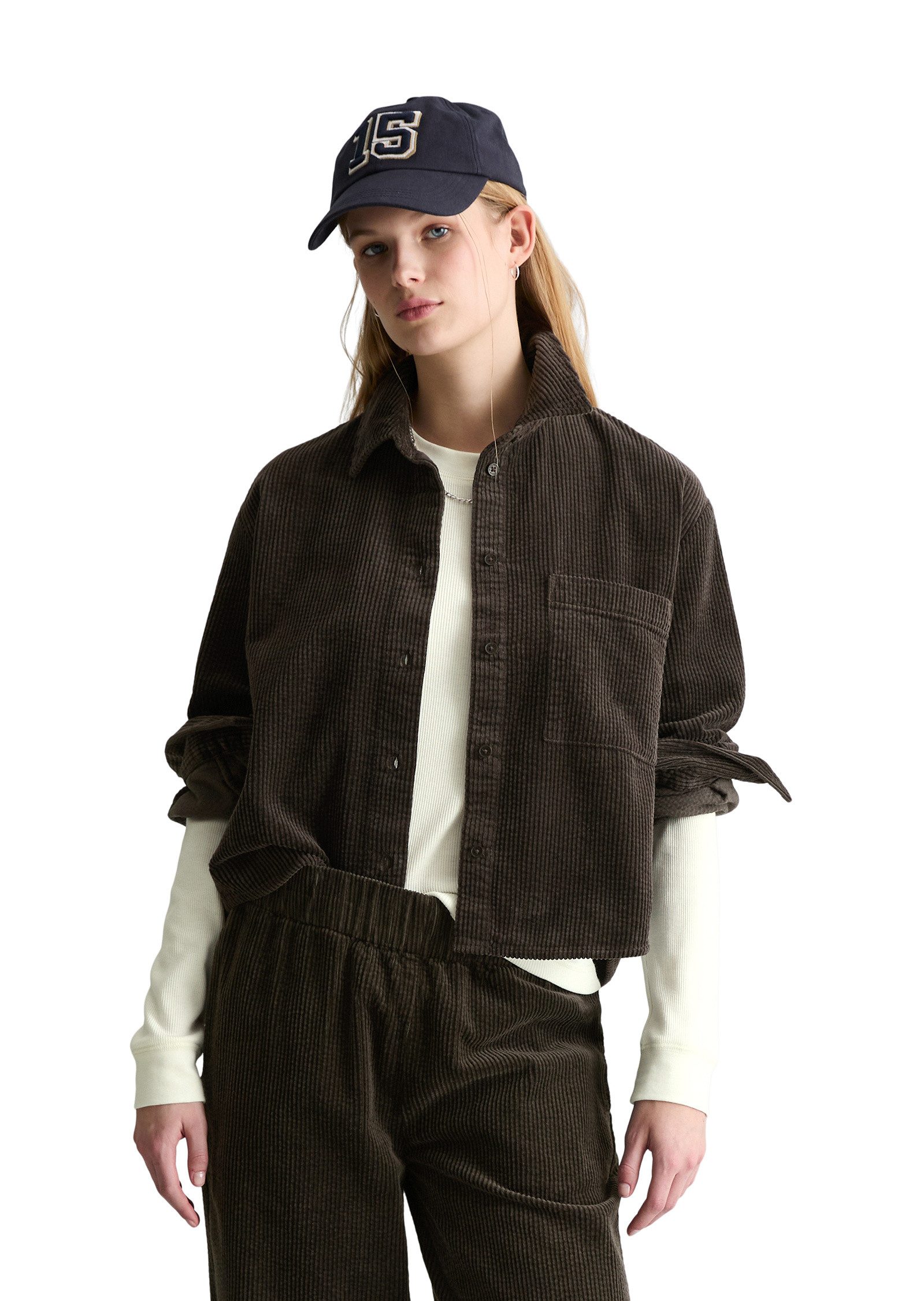 Marc O'Polo DENIM Langarmbluse mit lässiger Bubble-Struktur