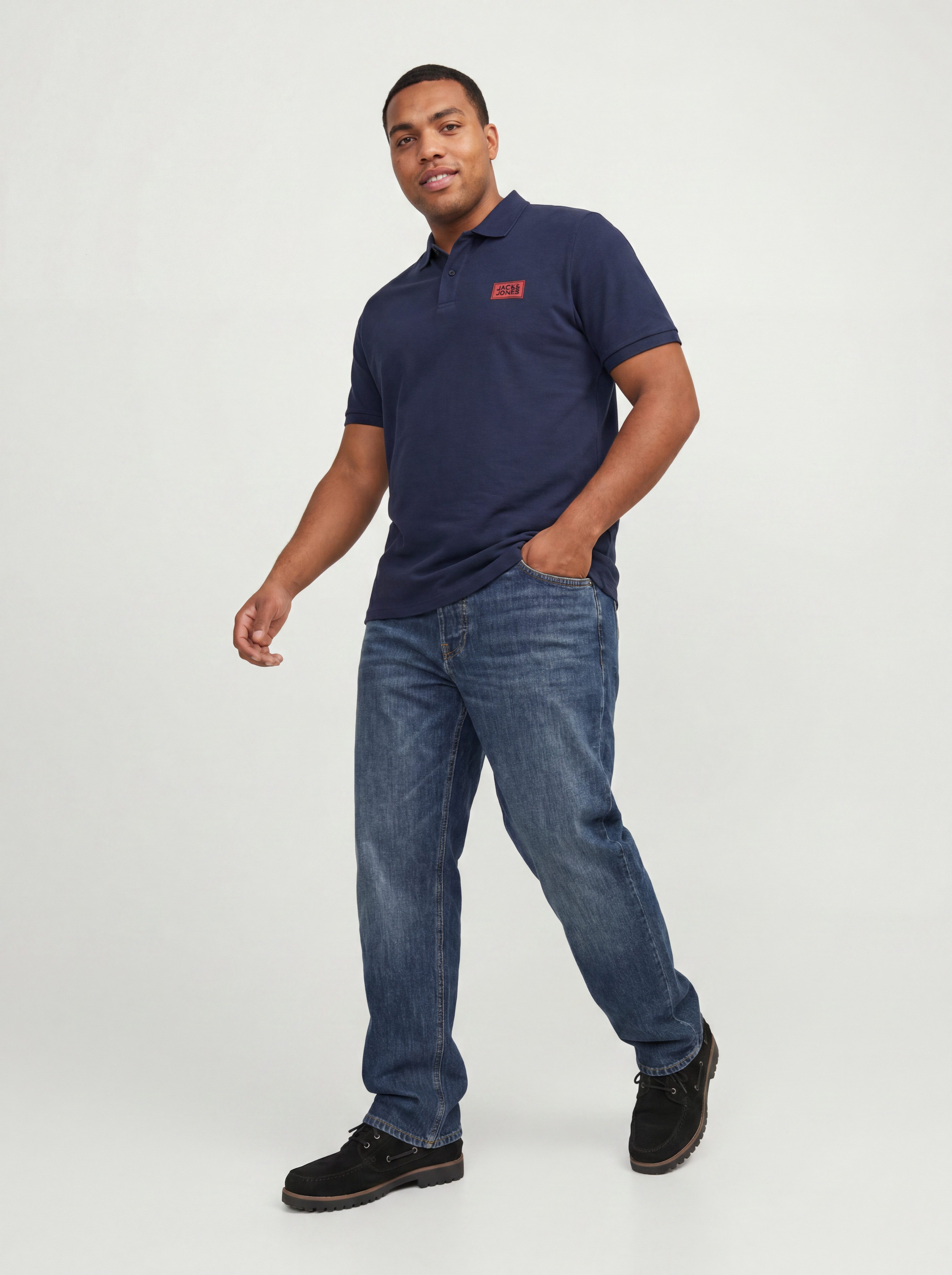 Jack & Jones PlusSize Poloshirt JJRUSH POLO SS 2PK MP PLS (Packung, 2-tlg) Baumwolle, regular fit – Bild 4 von 5