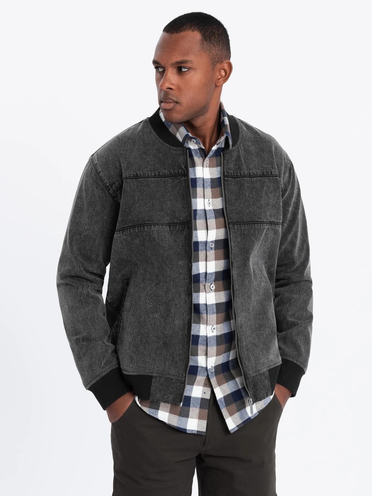 OMBRE Bomberjacke Denim-Bomberjacke für Herren mit günstig online kaufen