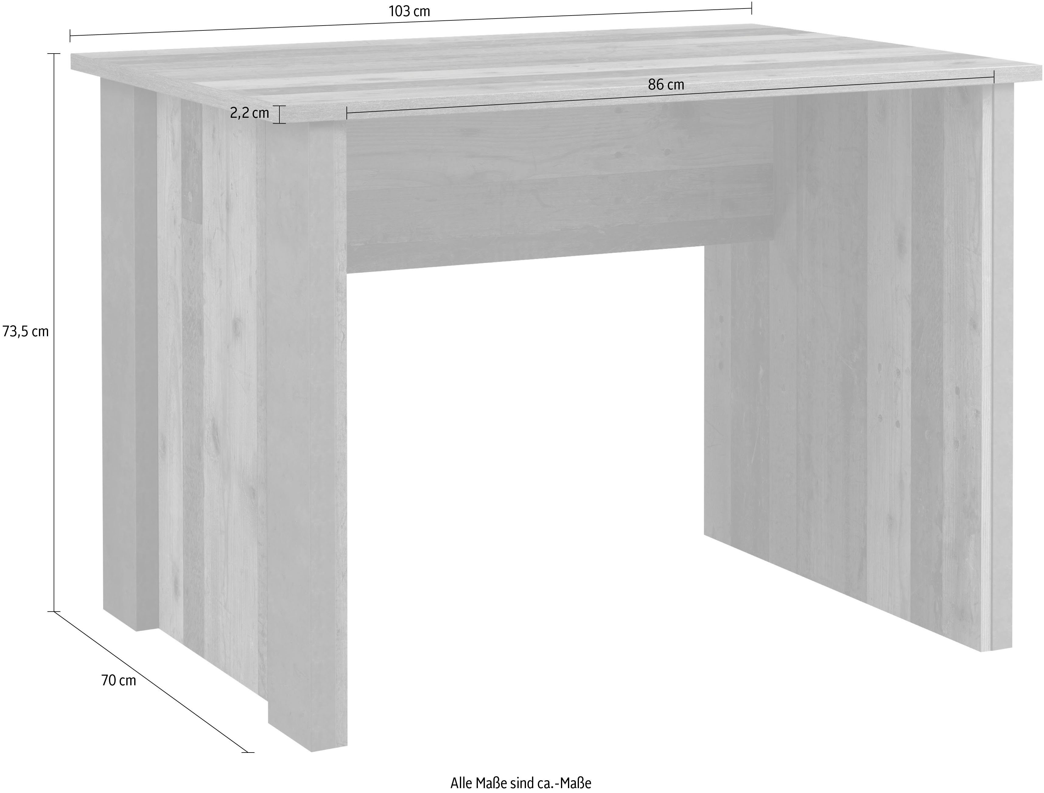 FORTE Schreibtisch Clif, Computertisch im Industriedesign, in 2 Breiten erhältlich