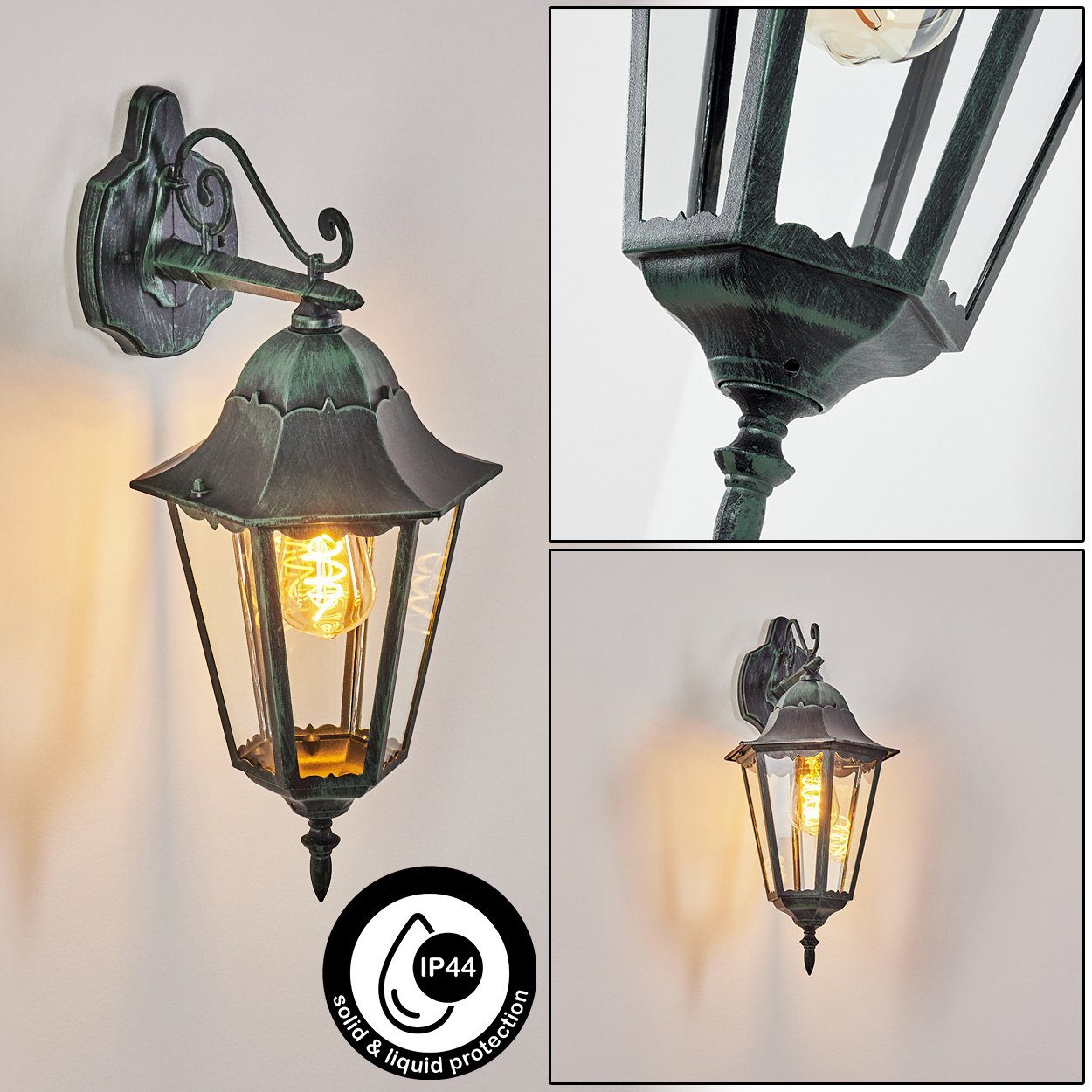 hofstein Außen-Wandleuchte Wandlampe abwärts in antikem günstig online kaufen