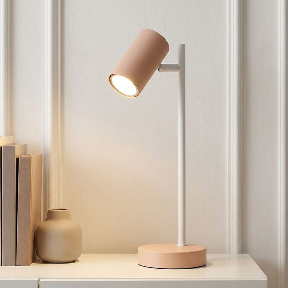 GLOBO LIGHTING Schreibtischlampe, Leuchtmittel nicht inklusive, Tischleuchte Metall Tischlampe Beige Spot beweglich mit Schalter