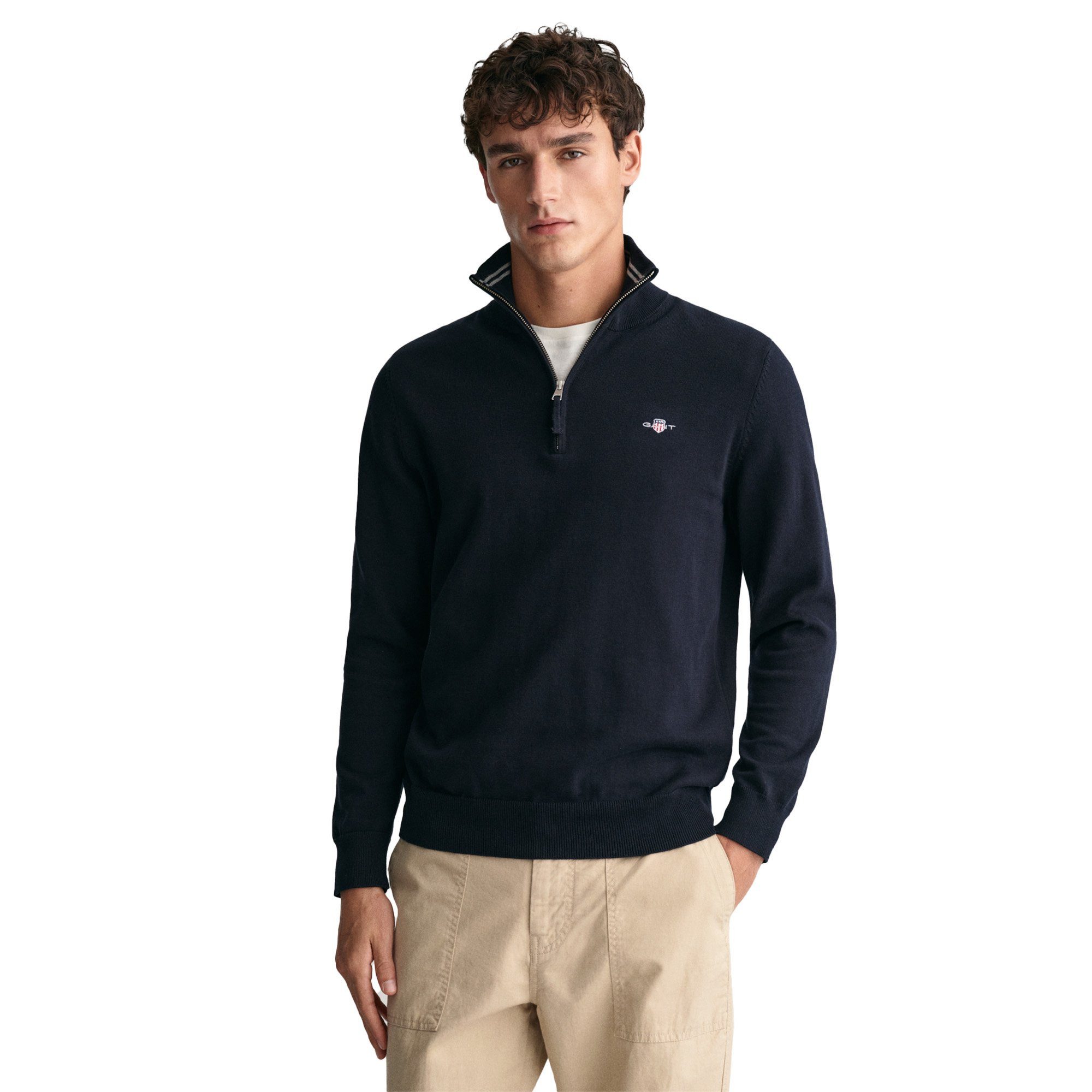 Gant Sweatshirt Herren Strickpullover Baumwolle günstig online kaufen