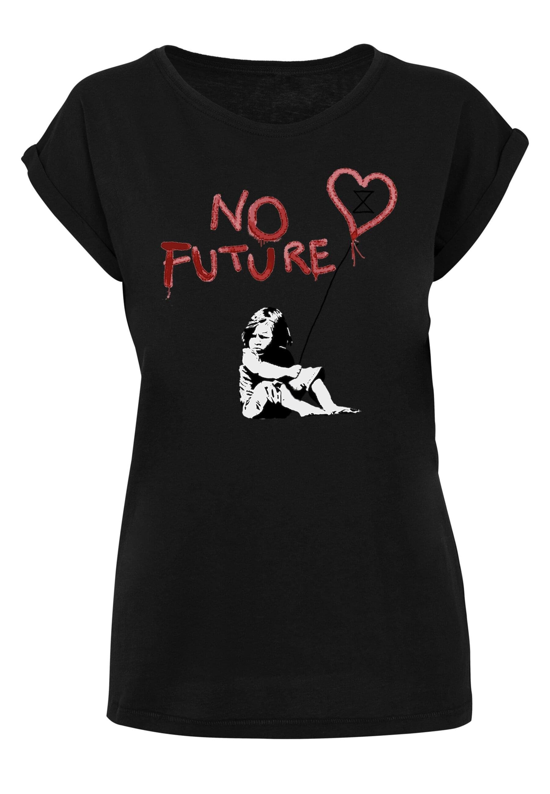 T-Shirt No Future T-Shirt Damen (1-tlg) black Ladies Merchcode
