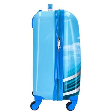 TheTrueC Trolley TheTrueC Kinder Trolley Hartschale Rennauto blau