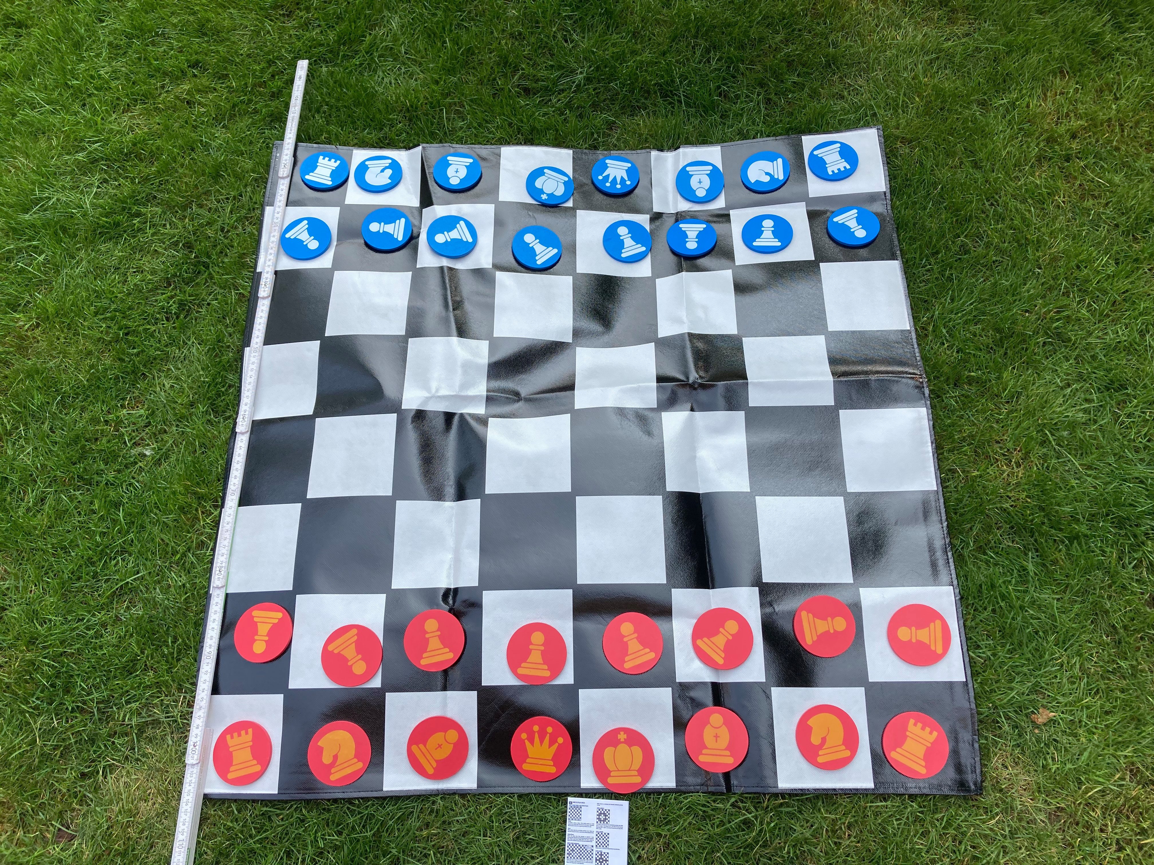Koopman Spiel Bunt, Brettspiel, Schach Spiel, XXL, Gartenspiel, 91x91cm
