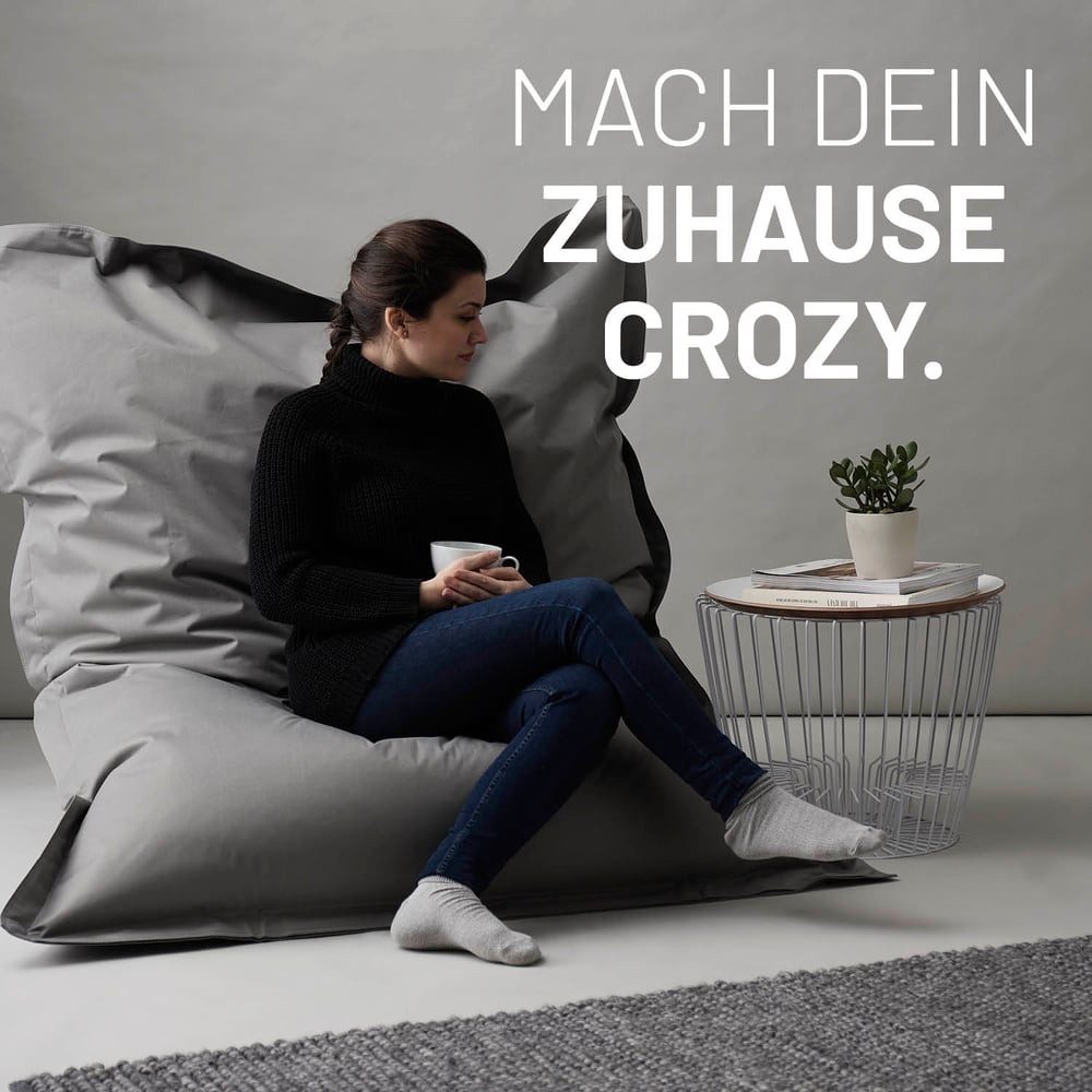 Lumaland Sitzsack XXL Bean Bag Riesen-Sitzkissen 380L 140x180cm Special Edition, Wasserfester Indoor & Outdoor BeanBag mit EPS-Perlen