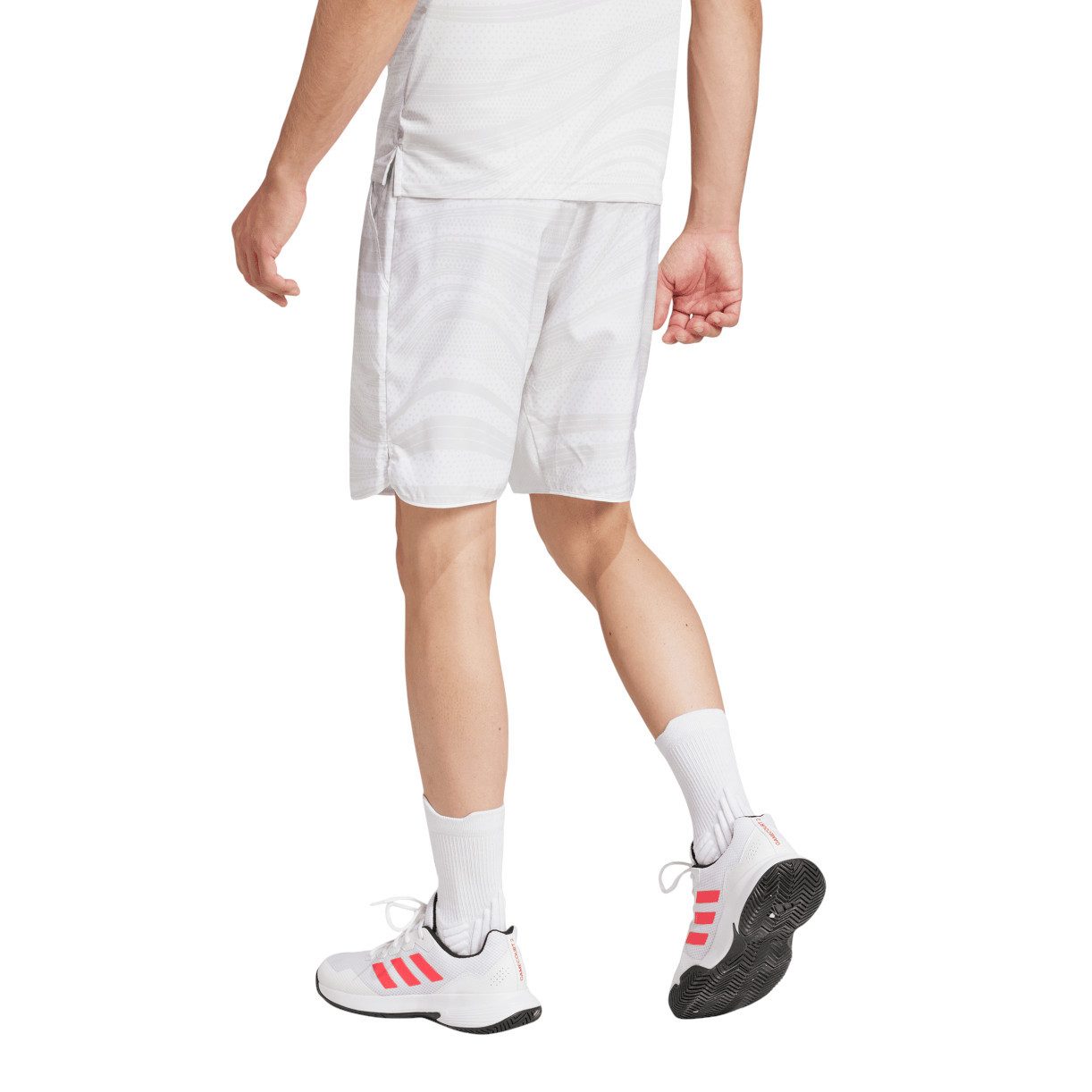 adidas Performance Shorts Tennishose Club Climacool Graphic 7in kurz weiss/grau Herren – Bild 4 von 5