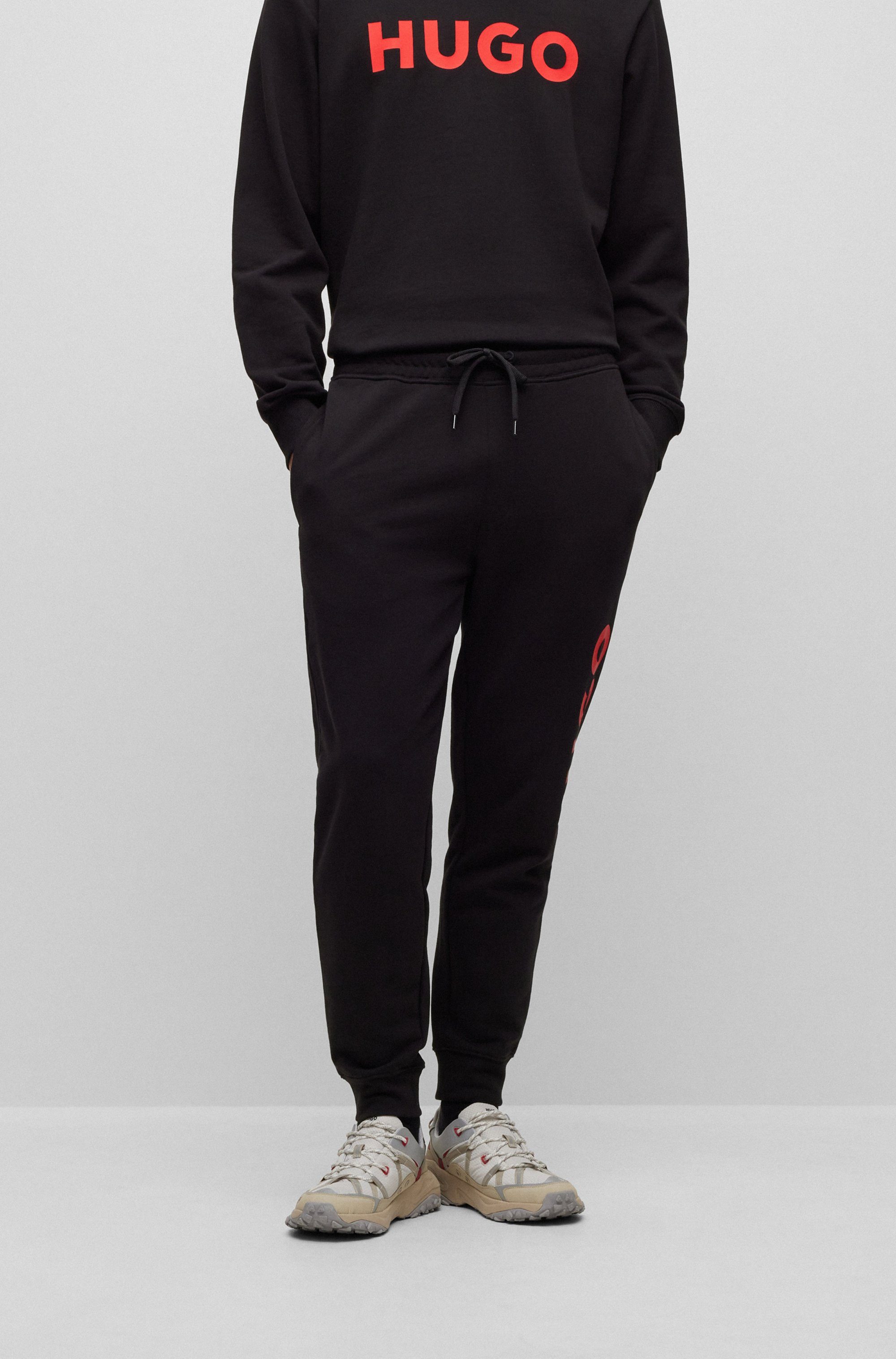 HUGO Sweathose Dutschi Regular Fit, elastischer Bund, HUGO Logo-Druck