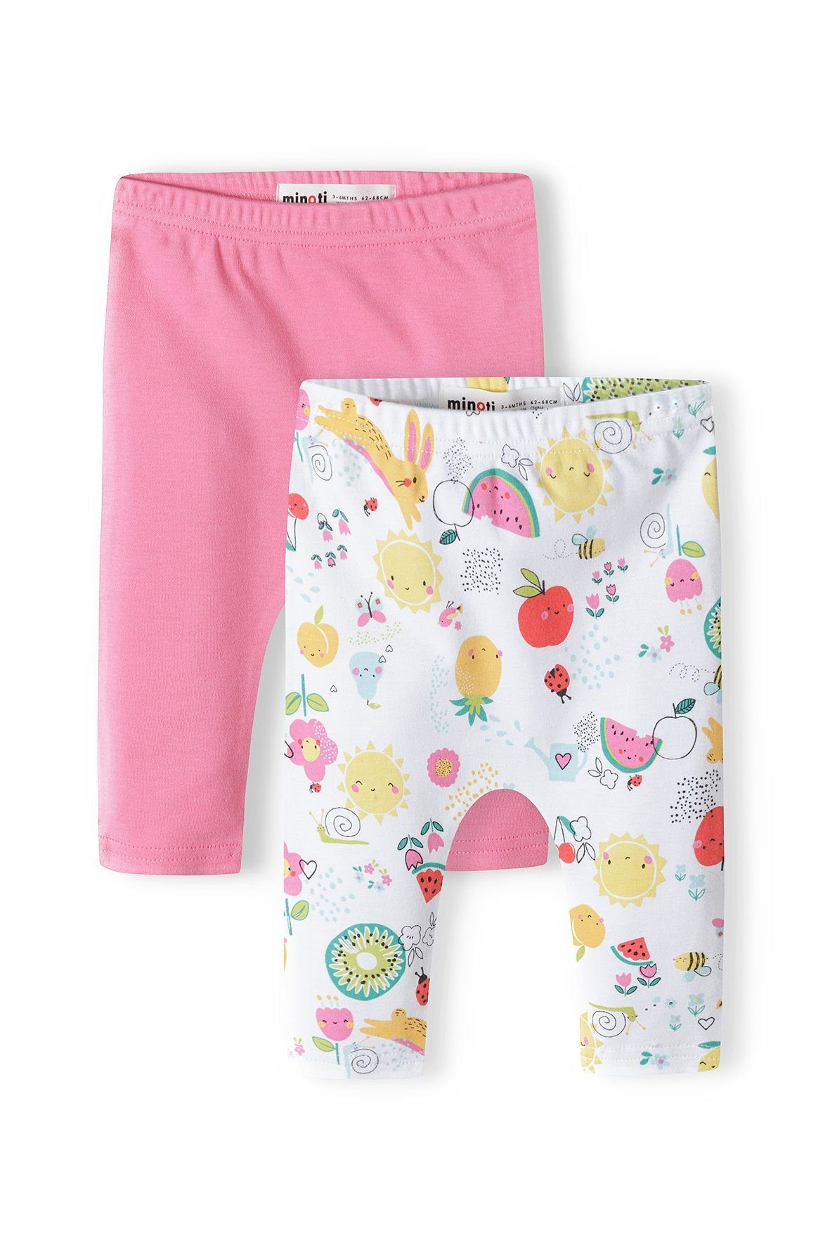 MINOTI (0-12m) 2-Pack Rosa Leggings Leggings