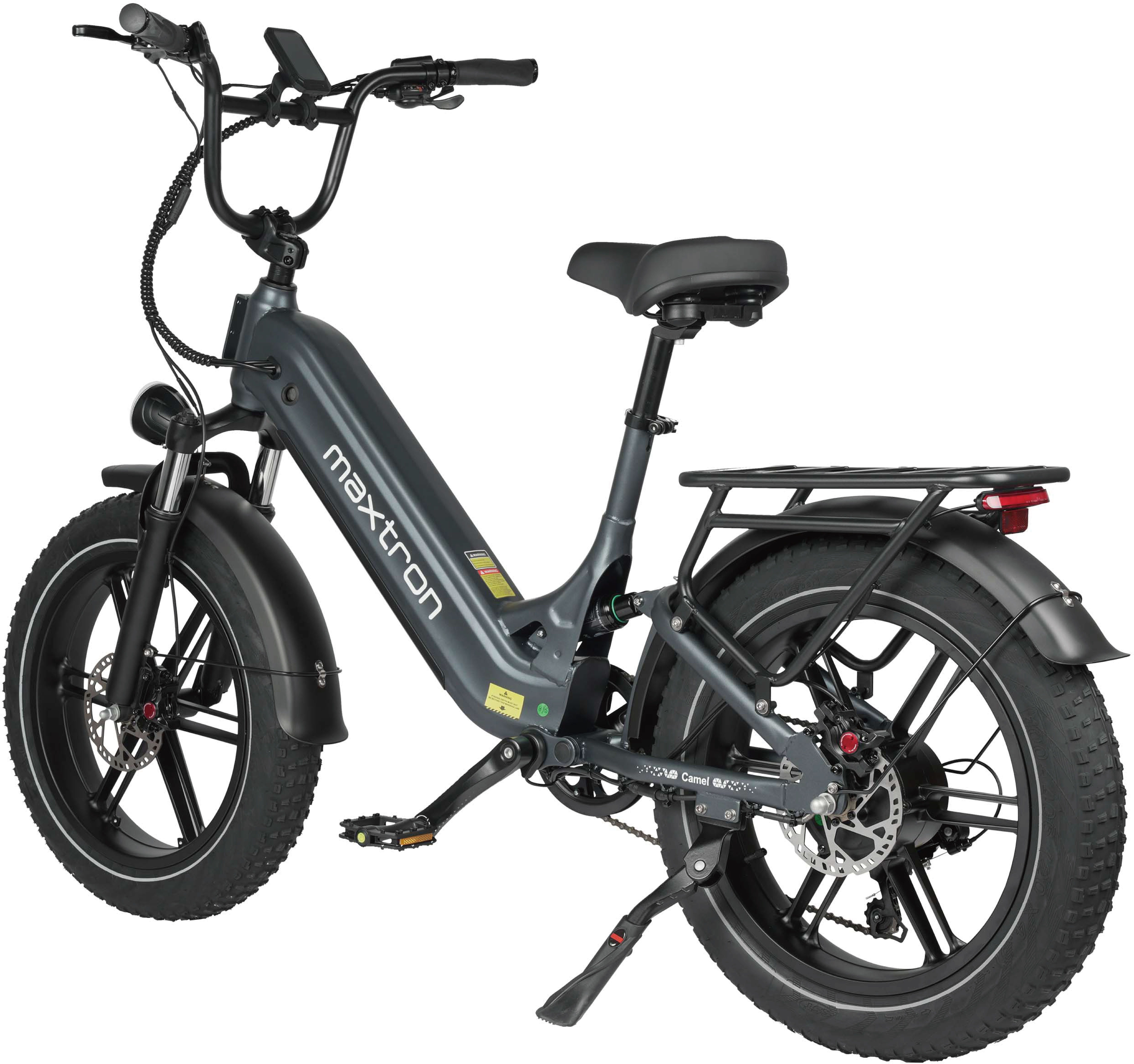 Maxtron E-Bike Crossrad Maxtron Camel E-Bike compactbike, 7 Gang Shimano, Kettenschaltung, Heckmotor, 864 Wh, (Packung), 20-Zoll-Fettreifenfahrrad mit Vorder- und Hinterradfederung