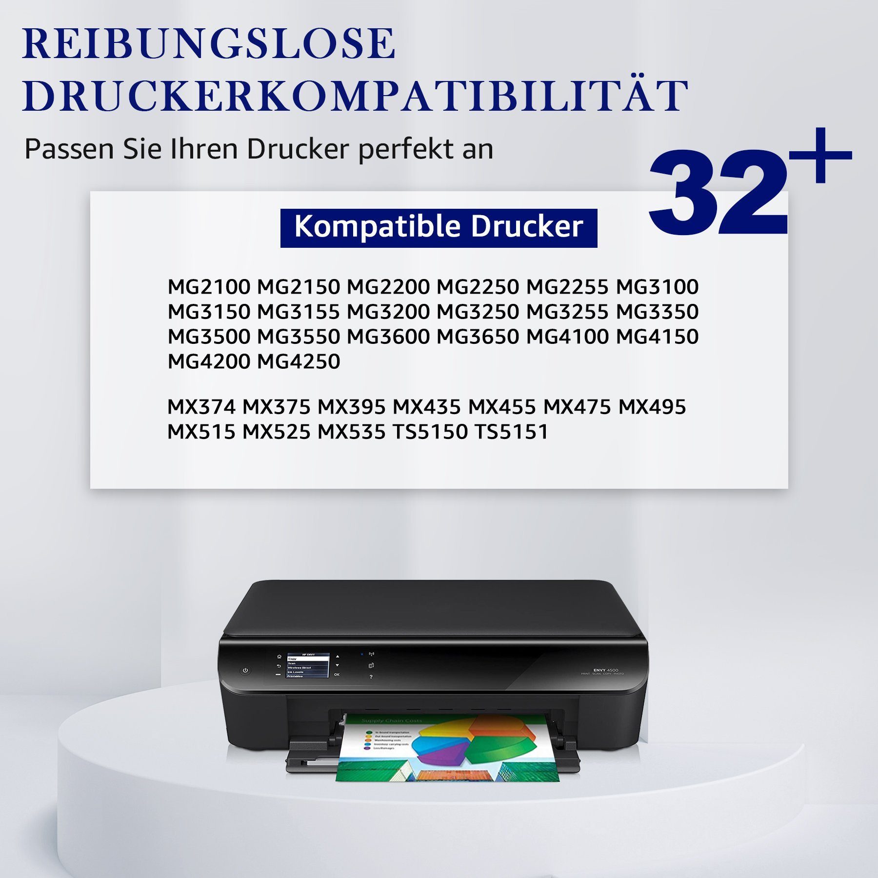 MOOHO XXL Kompatibel für CANON PG-540XL CL-541 XL Tintenpatrone (1x Schwarz+1x Farbe für Canon 540 xl 541 xl, 1000-tlg., Pixma MG2150 2250 4150 4250 MX375 395 435 455)