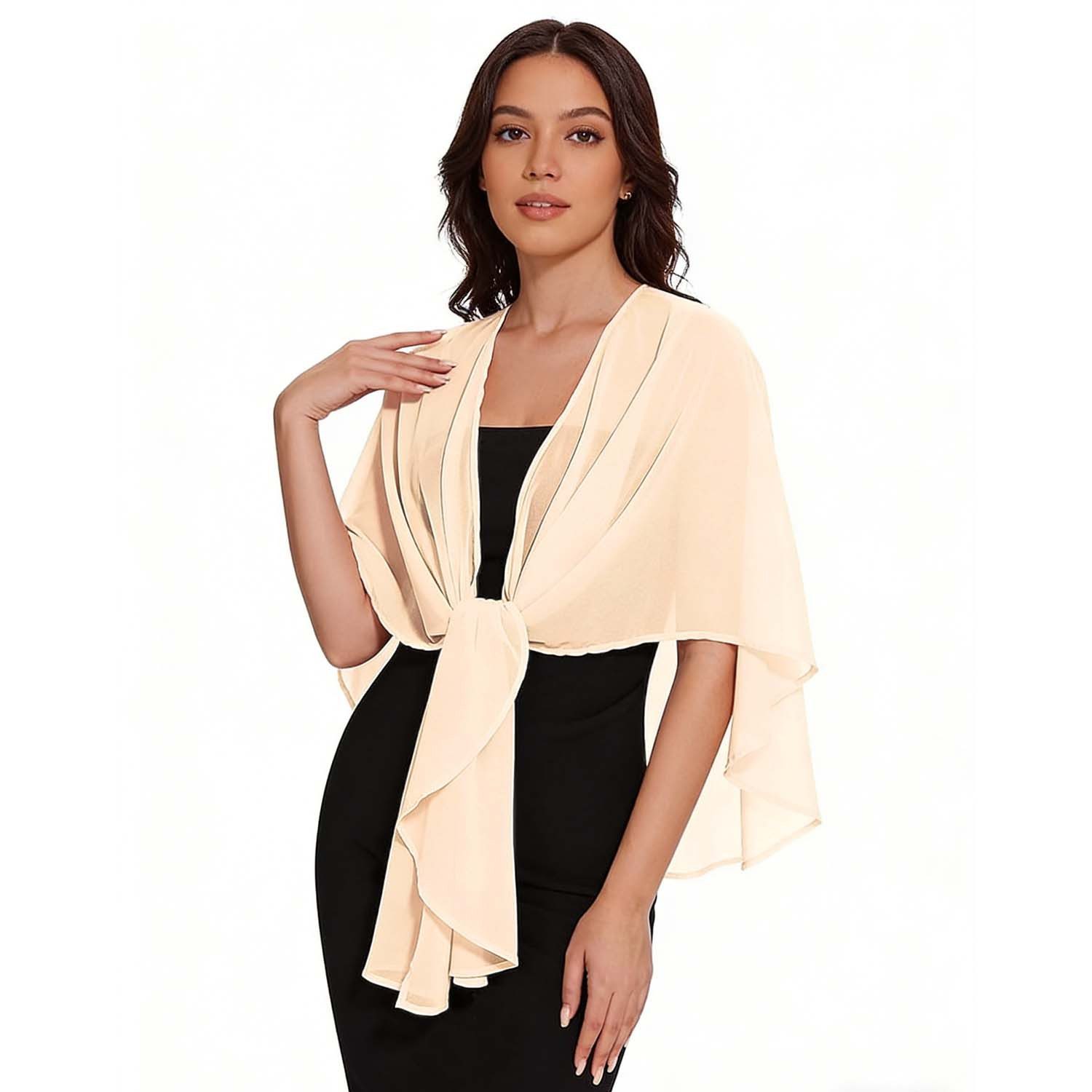 nsihing Modeschal Damen Chiffon Shrugs Schals und Wrap für Abendkleid Hochzeit Cover Up