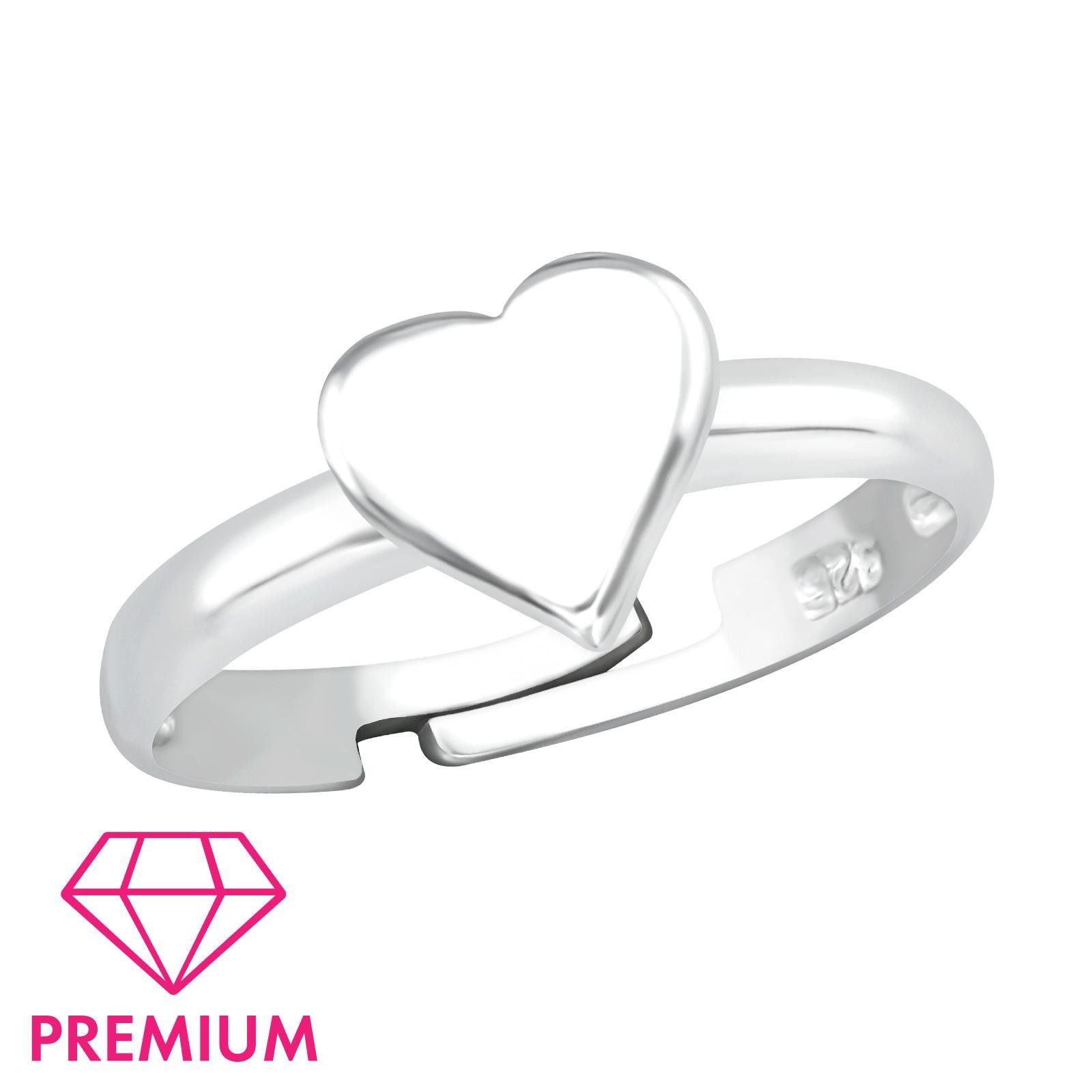 Monkimau Silberring Herz Kinder Ring 925 Silber Geschenk - Größe 2,5 Geschenk